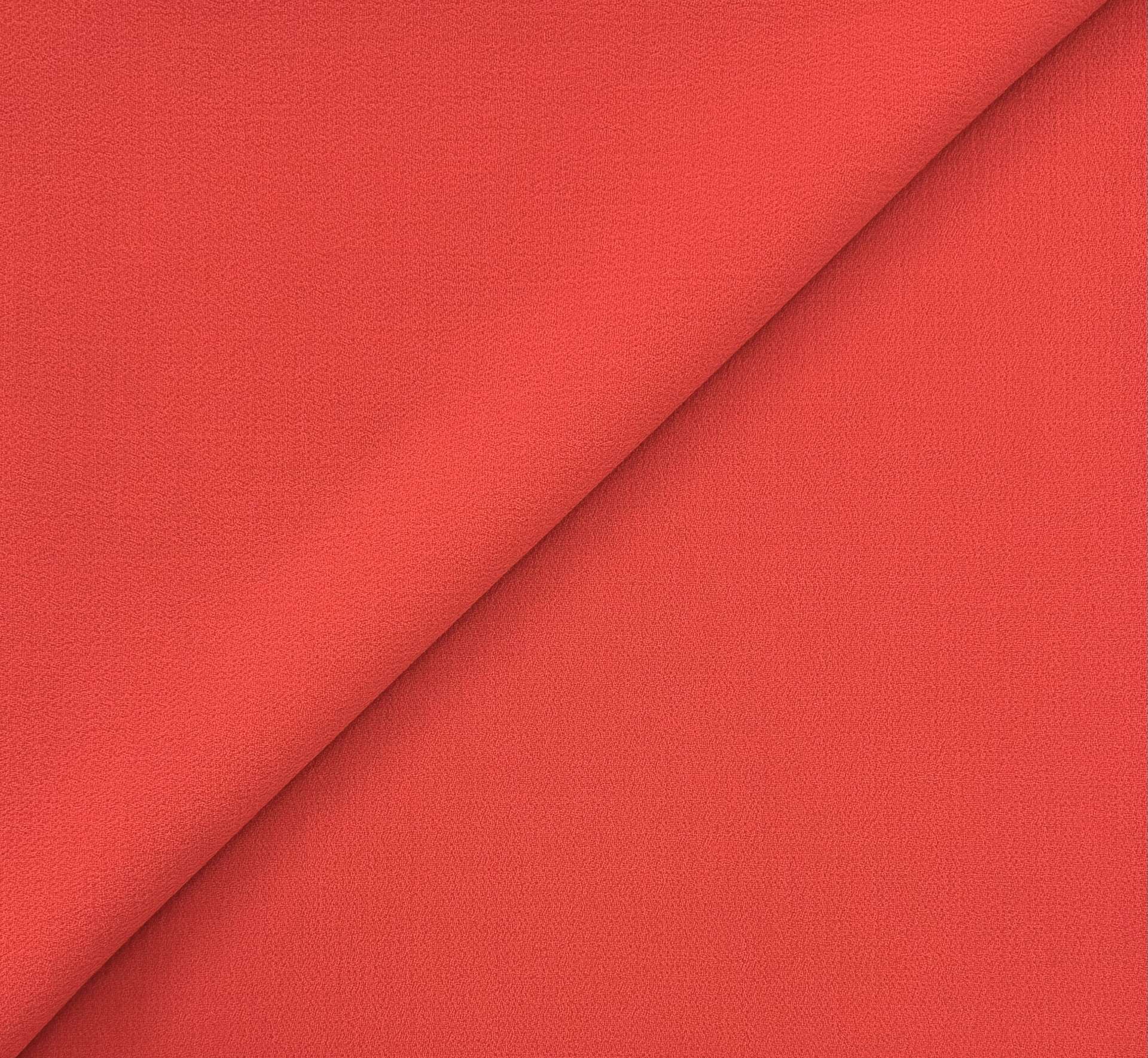 Italian Virgin Wool Double Crepe in Valentino Red