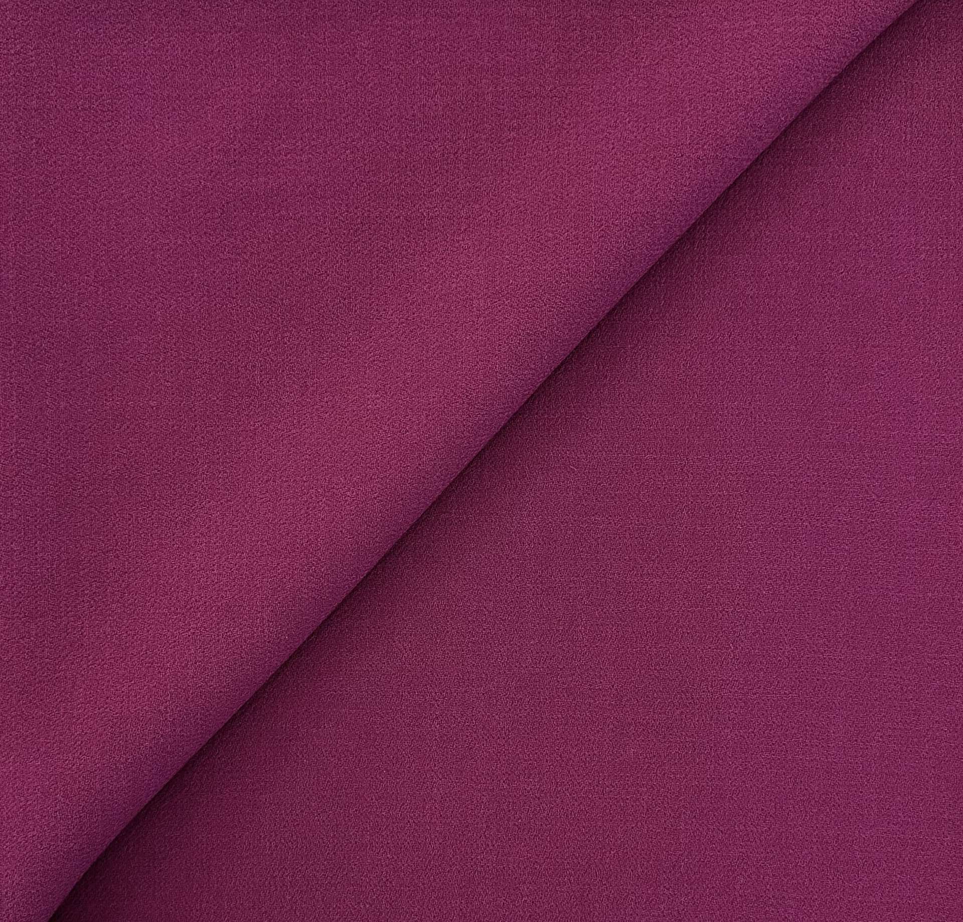 Italian Virgin Wool Double Crepe in Dark Orchid