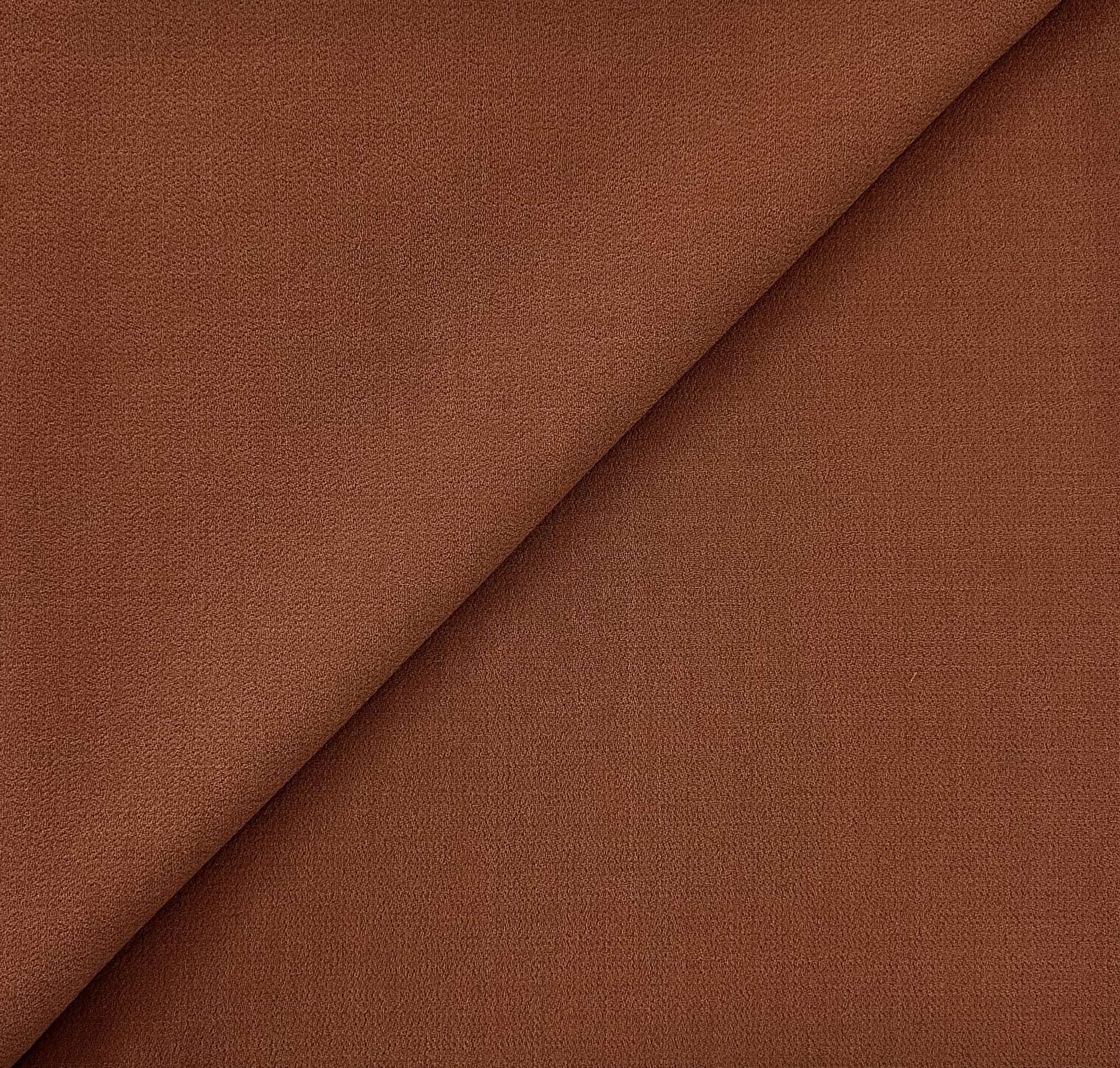 Italian Virgin Wool Double Crepe in Cinnamon