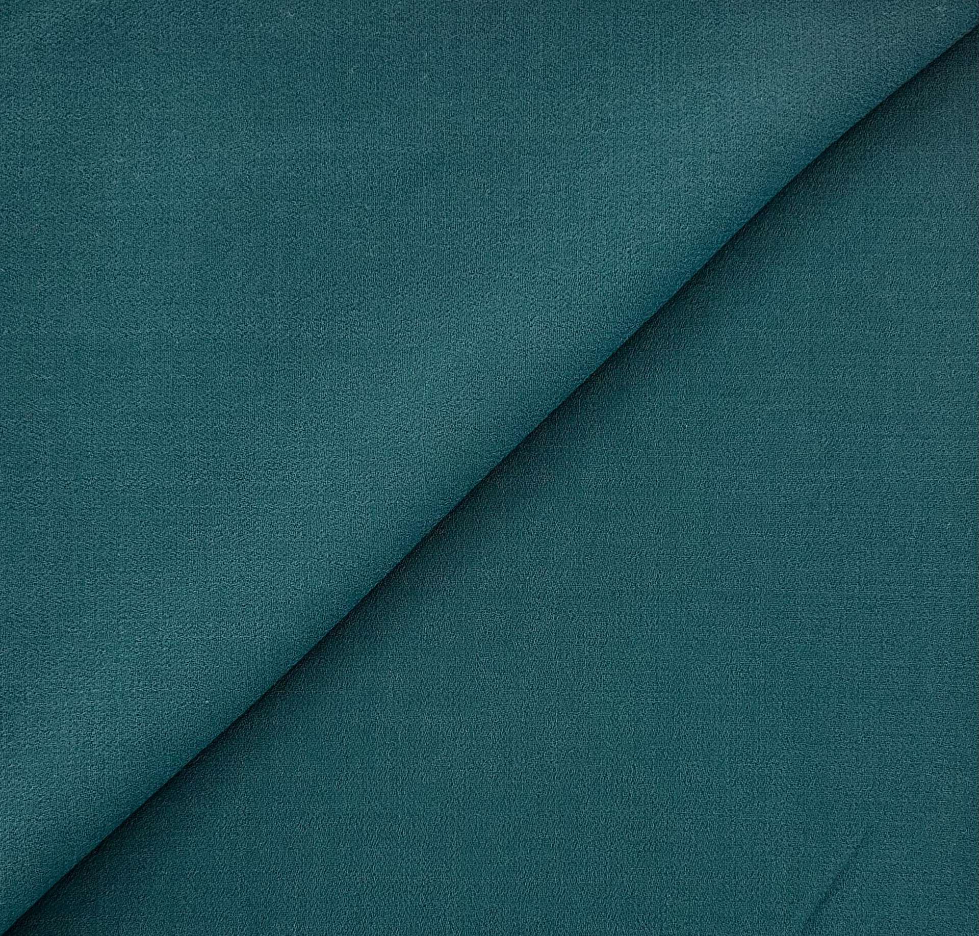 Italian Virgin Wool Double Crepe in Prussian Blue