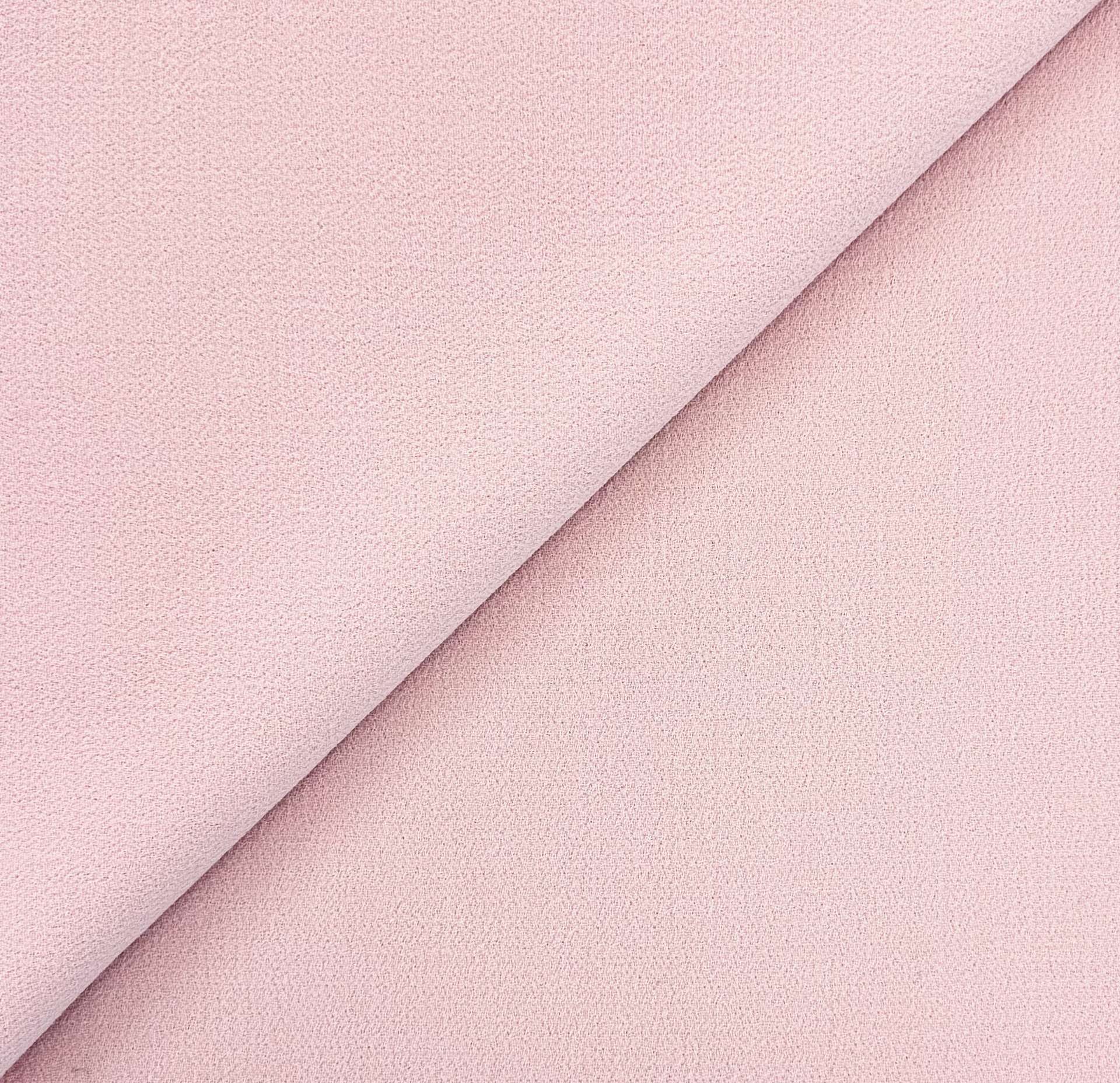Italian Virgin Wool Double Crepe in Pastel Pink