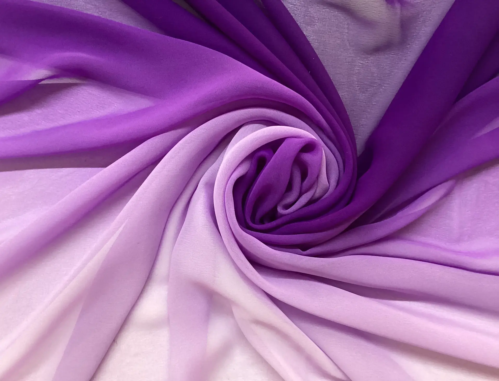 Ombre Polyester Chiffon in Purple