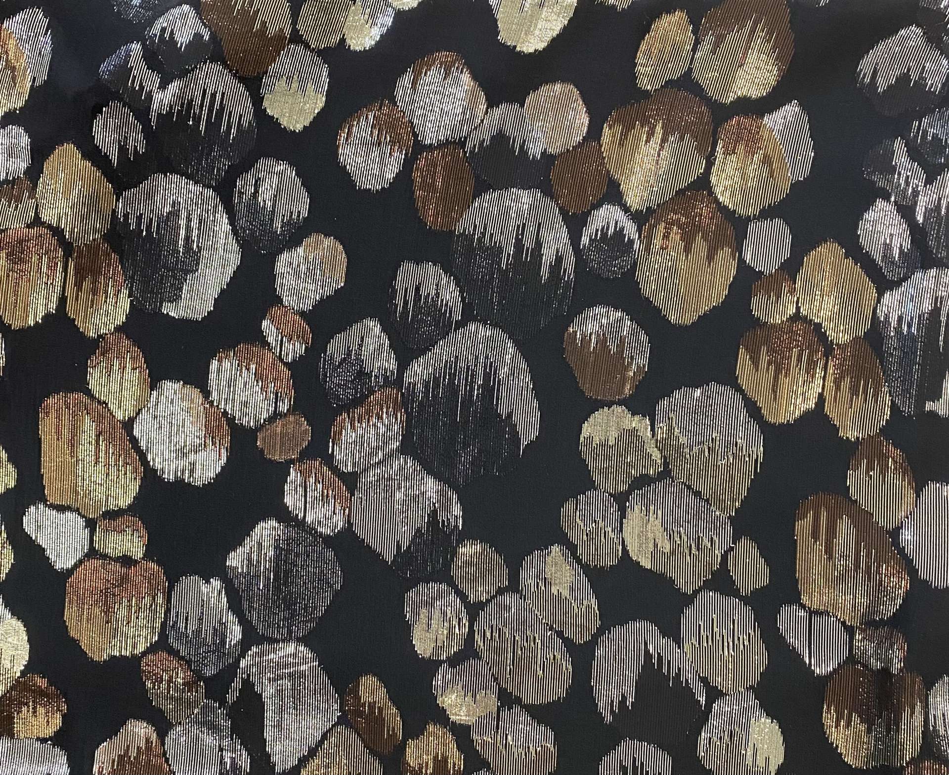 Made in France Silk Chiffon Metallic Fil Coupe