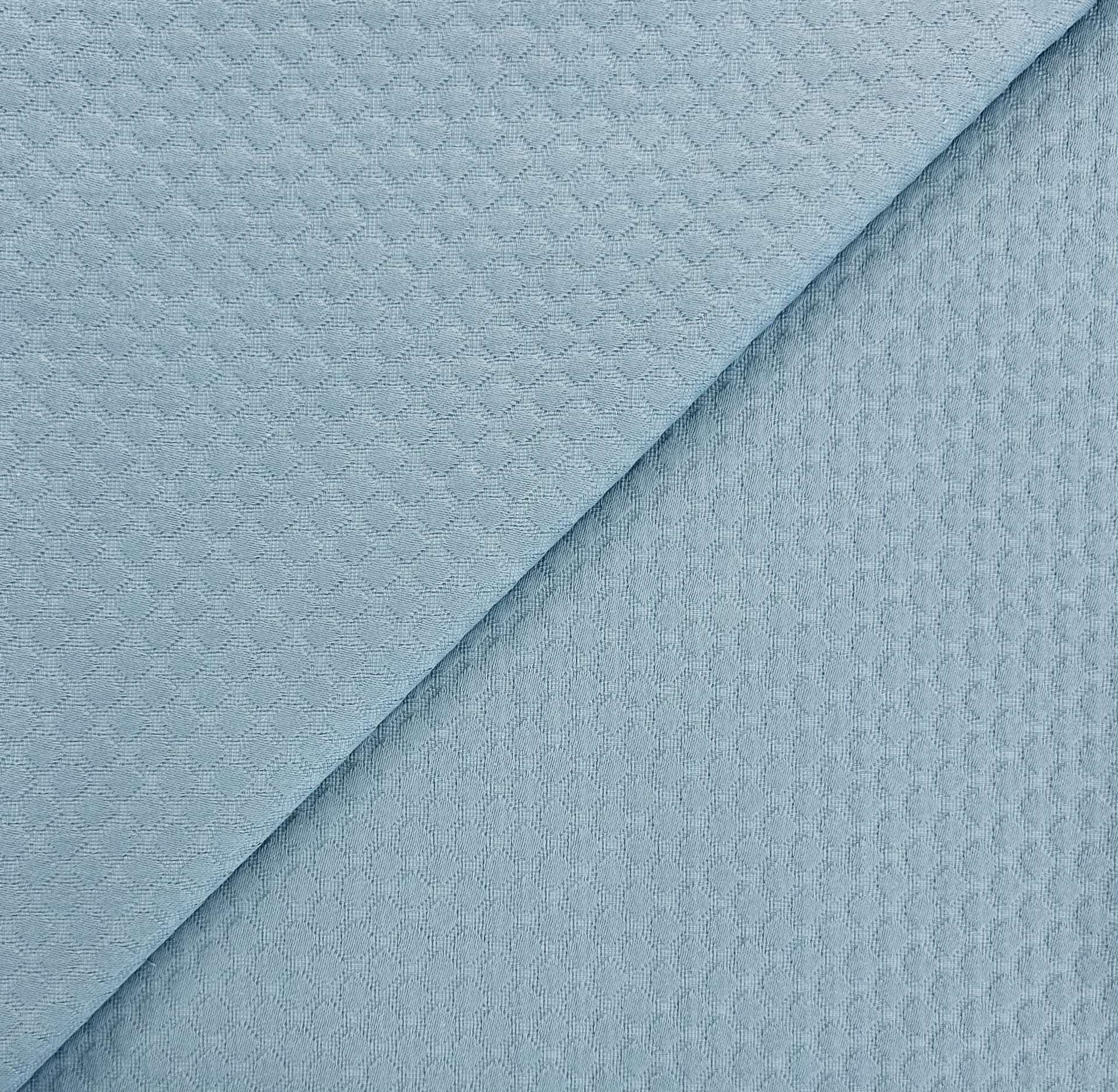 Upholstery Cotton Diamond Brocade in Blue
