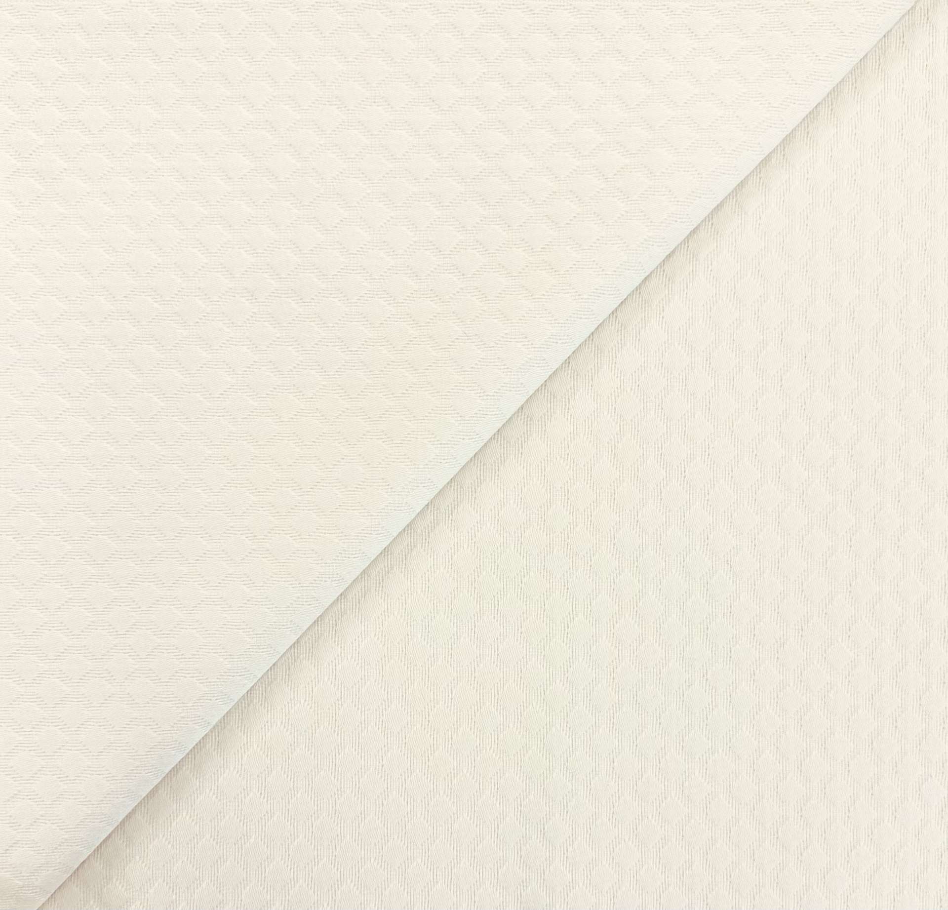 Upholstery Cotton Diamond Brocade in Alabaster