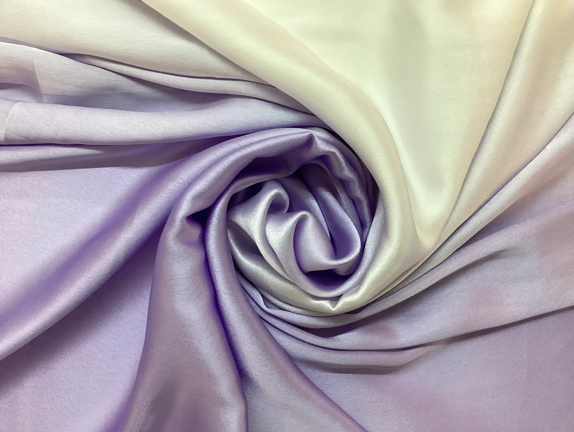 Ombre Polyester Charmeuse in Lavender