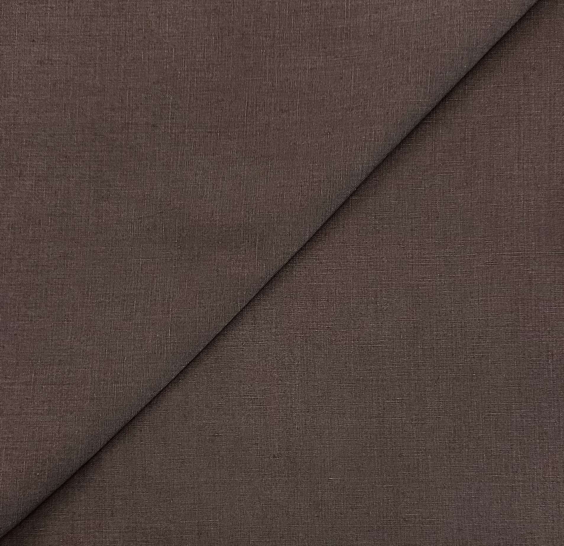 Finest Irish Linen Suiting in Dark Brown