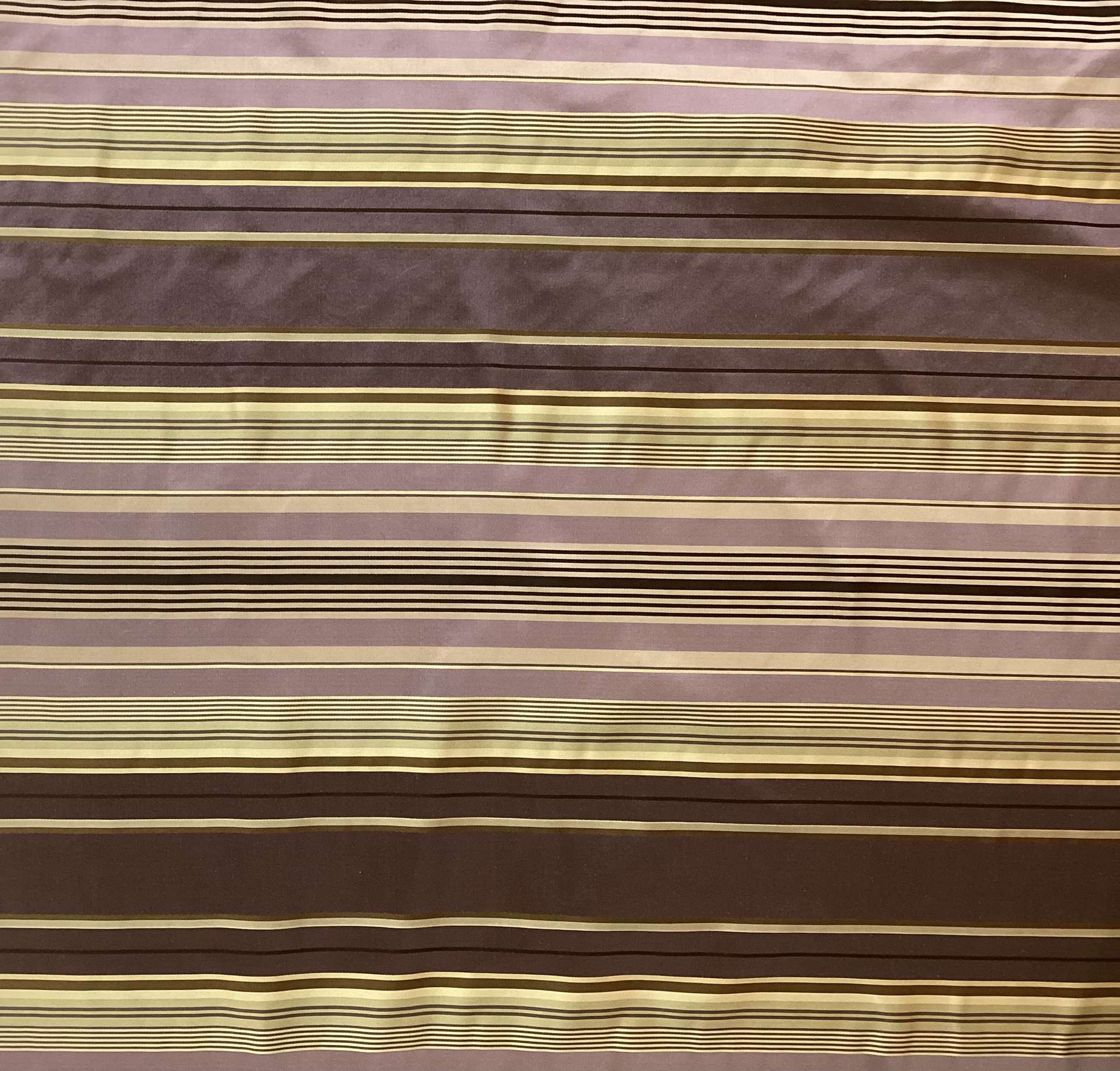 100% Silk Taffeta Stripe in Mauve Gold