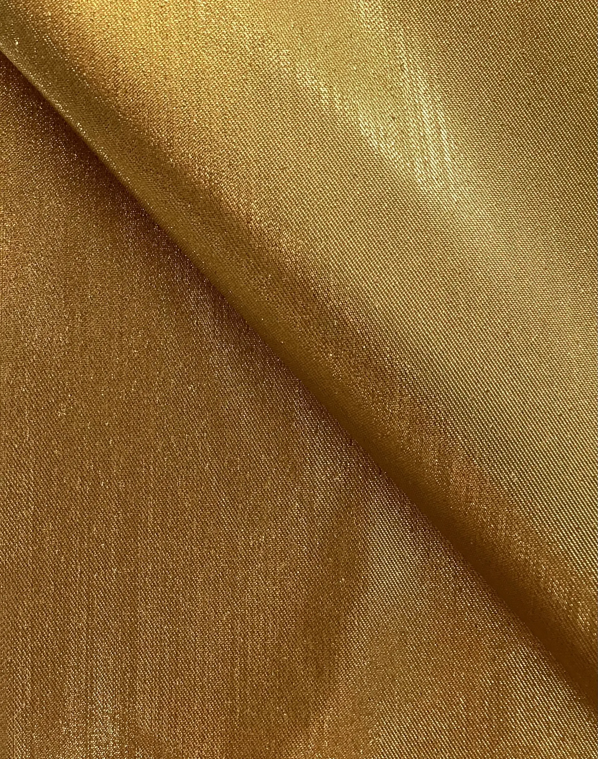 Metallic Stretch Twill Gold