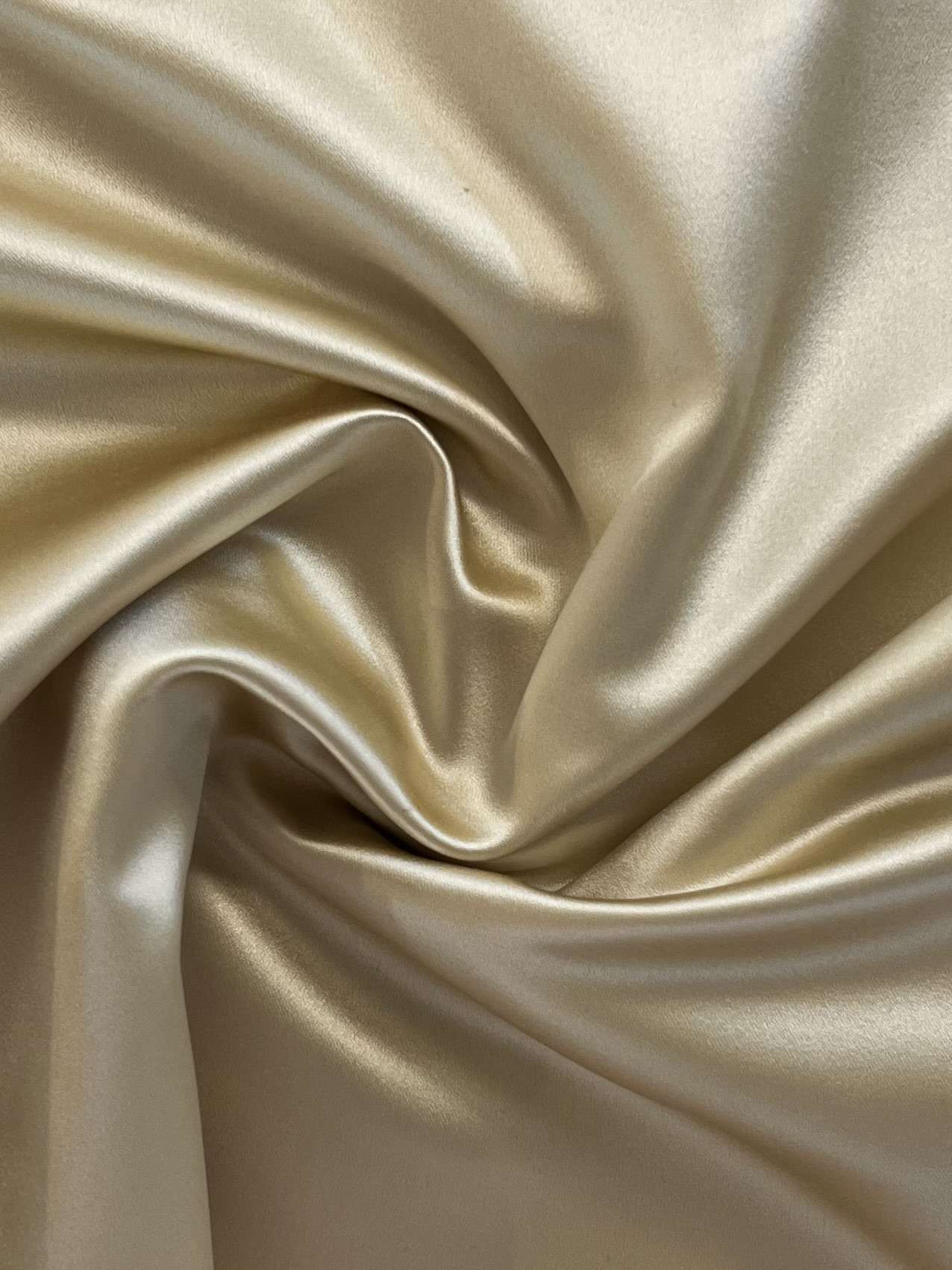 Pure Silk Duchesse Satin in Champagne
