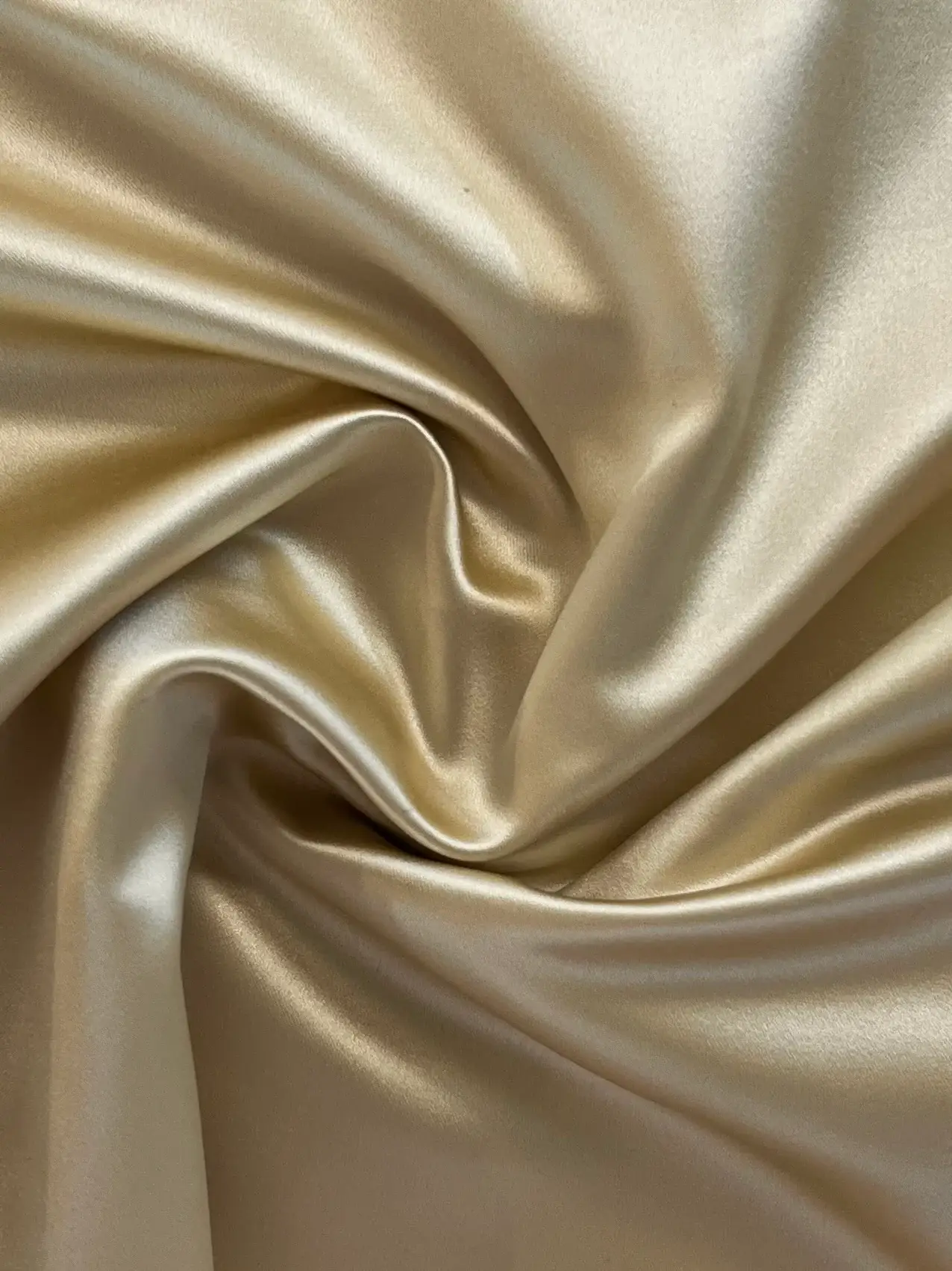 Pure Silk Duchesse Satin in Champagne