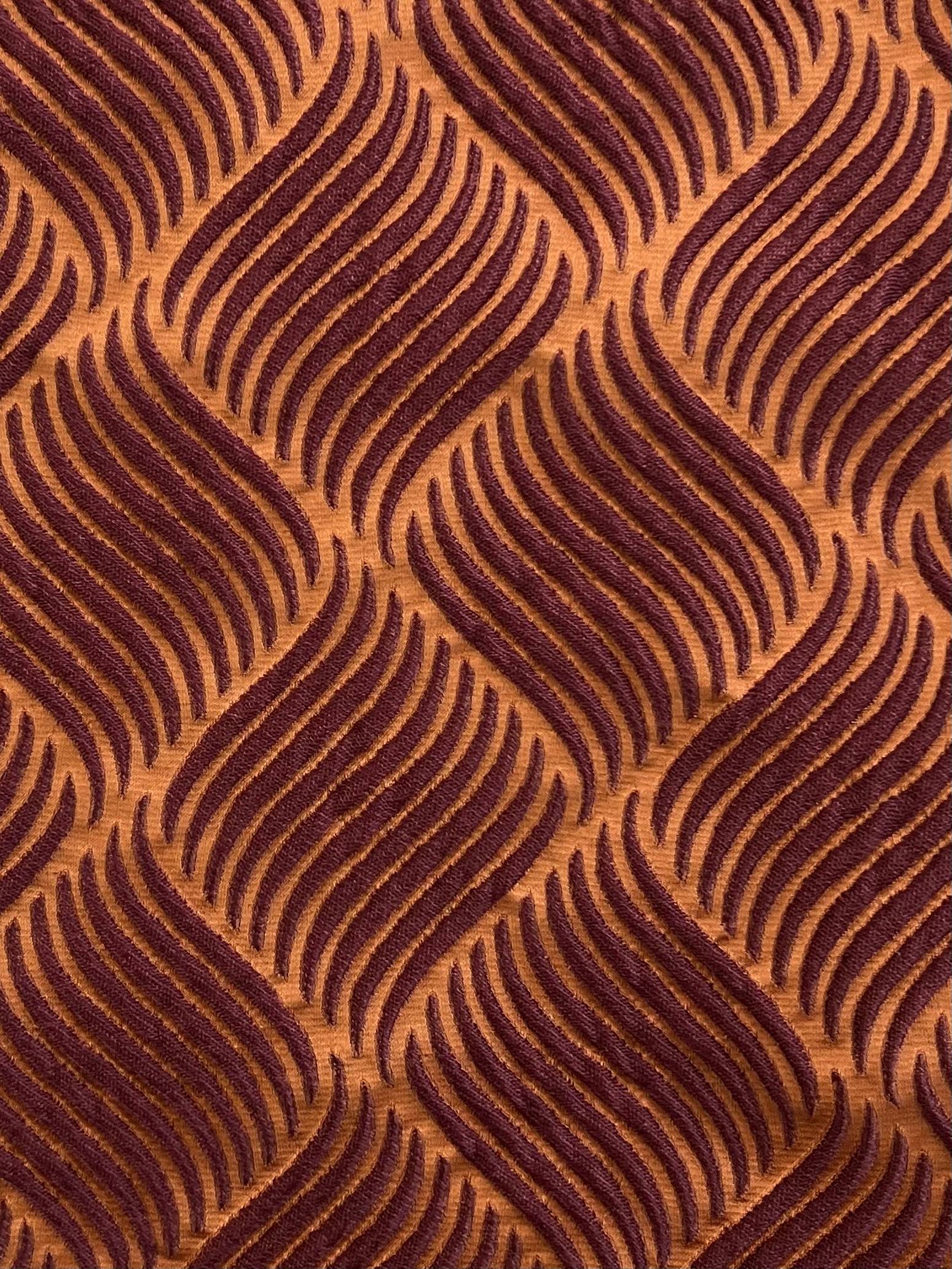 Cotton, Nylon & Acetate Brocade In Copper