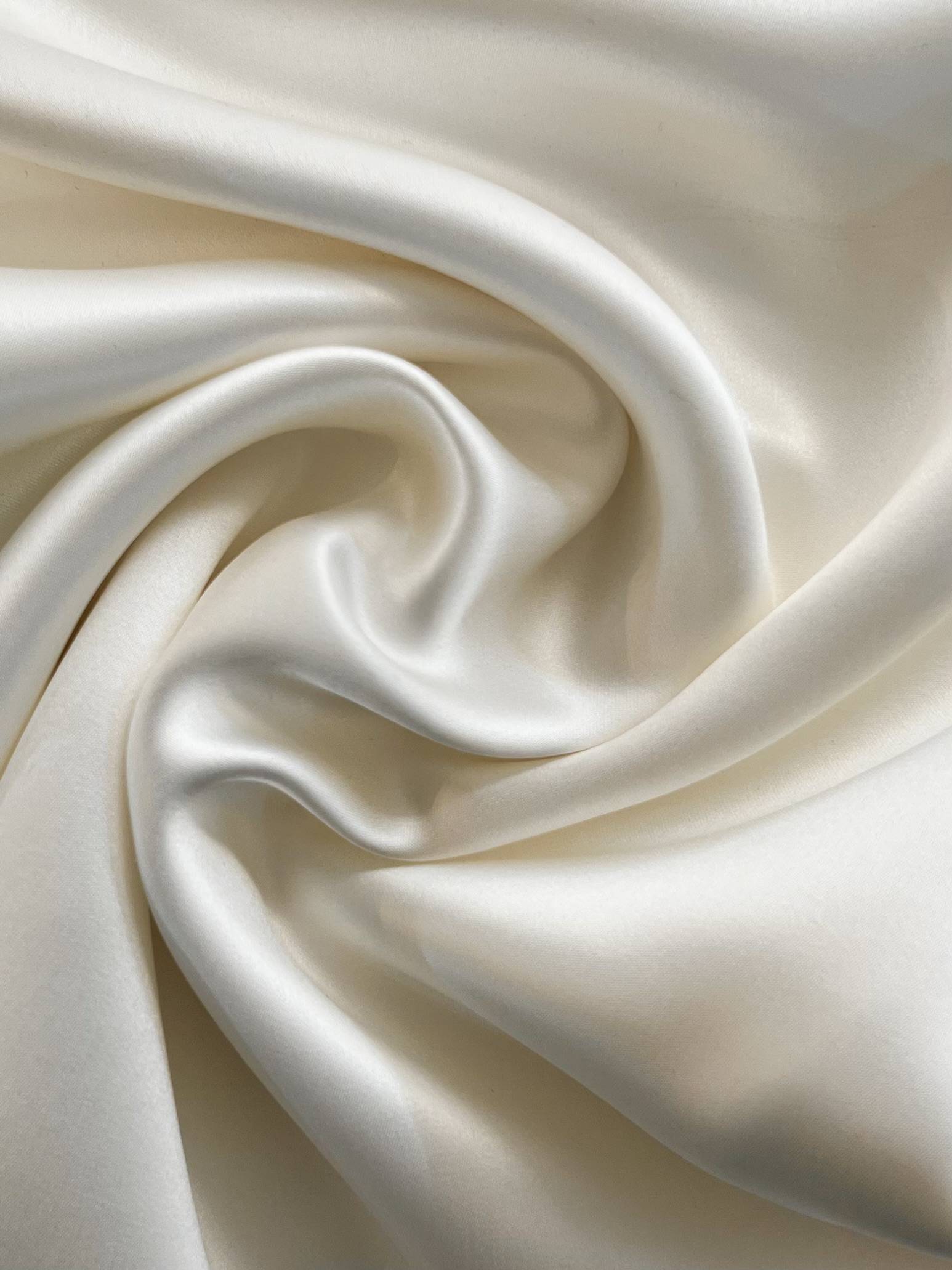 Couture Double Face Charmeuse in Warm White