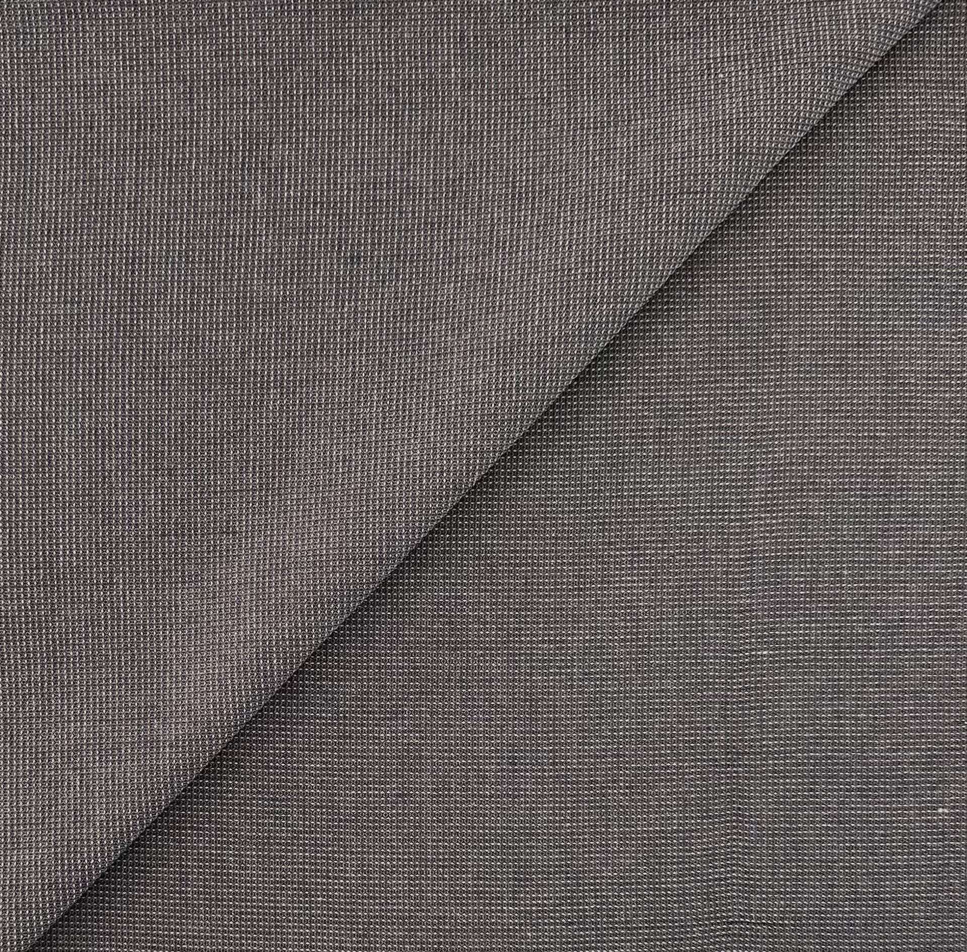 Sustainable Cotton Dobby Shirting in Coffee Navy