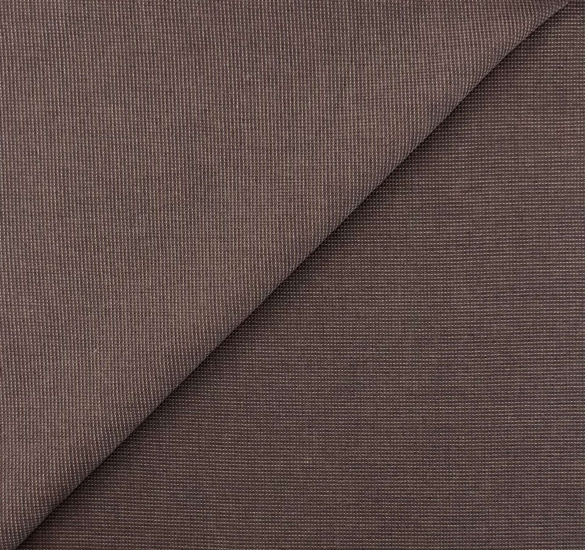 Sustainable Cotton Dobby Shirting in Dark Brown