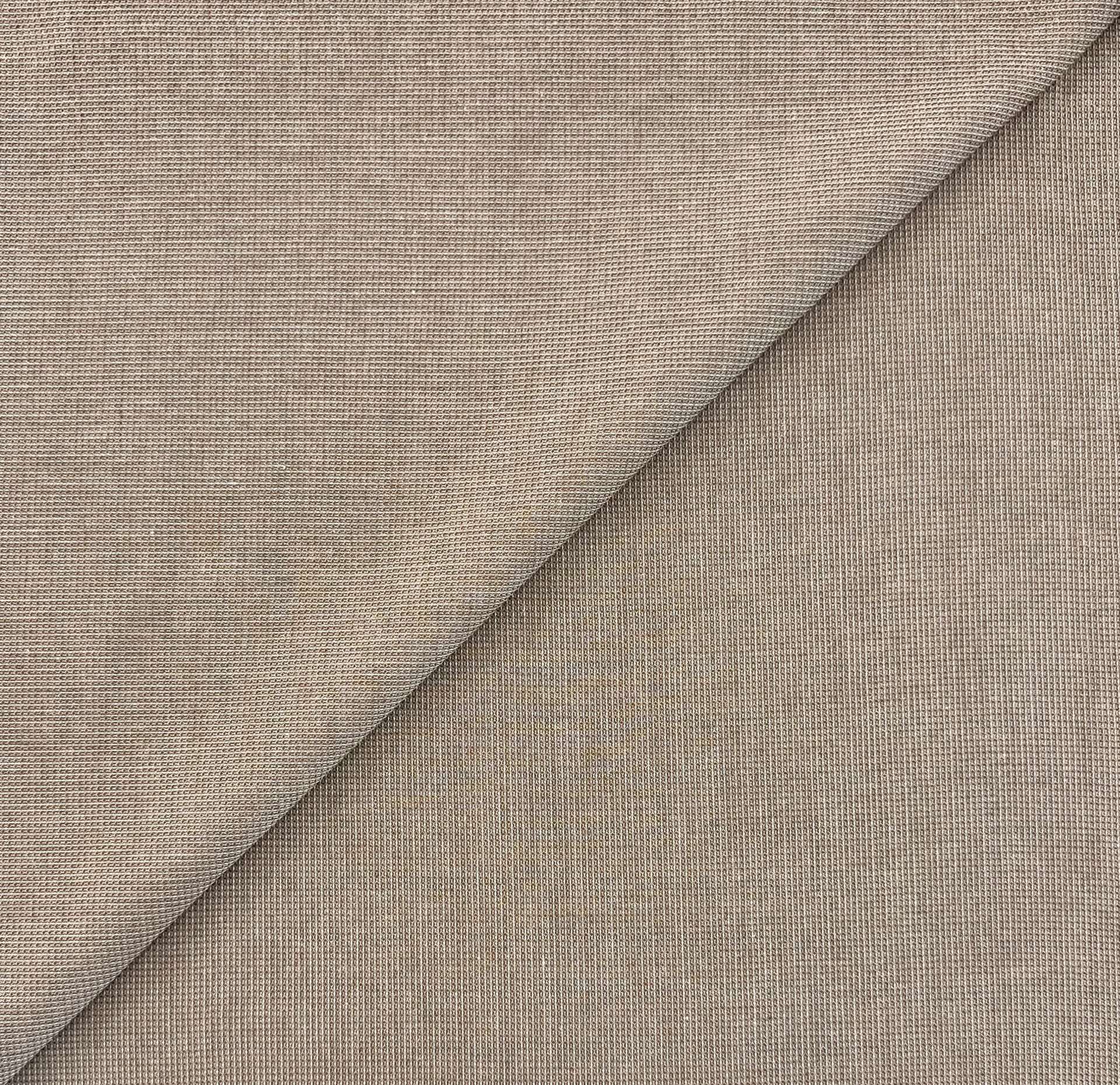 Sustainable Cotton Dobby Shirting in Brown