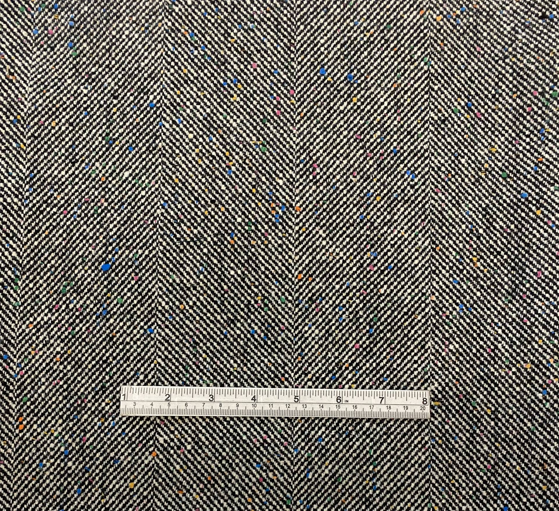Wool Herringbone Donegal Tweed