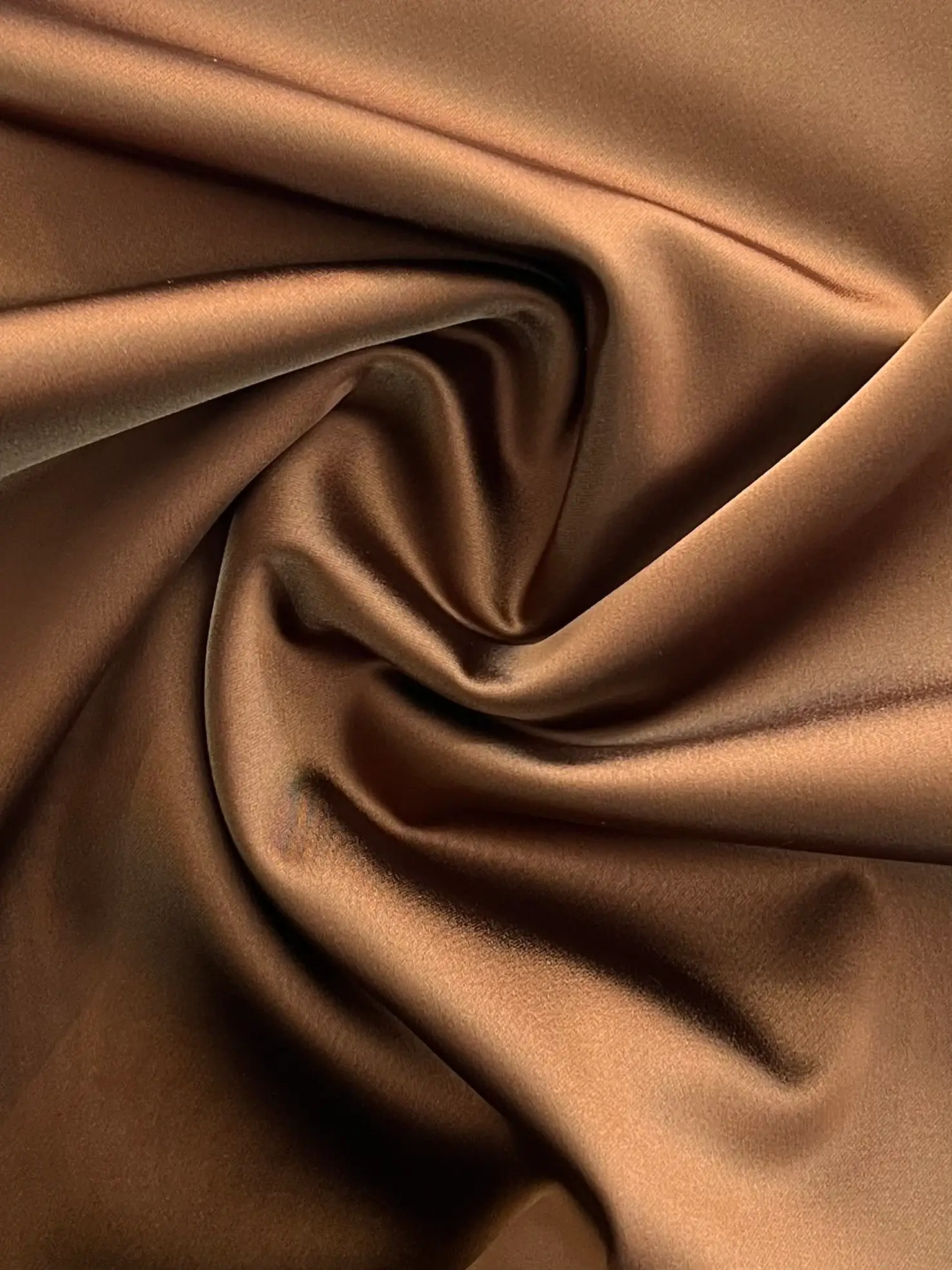 Armani Triacetate Stretch Satin in Cinnamon