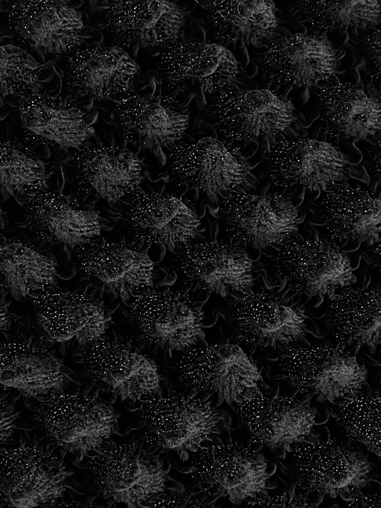 French Novelty Dimensional Cone-Shaped Velvet in Olive