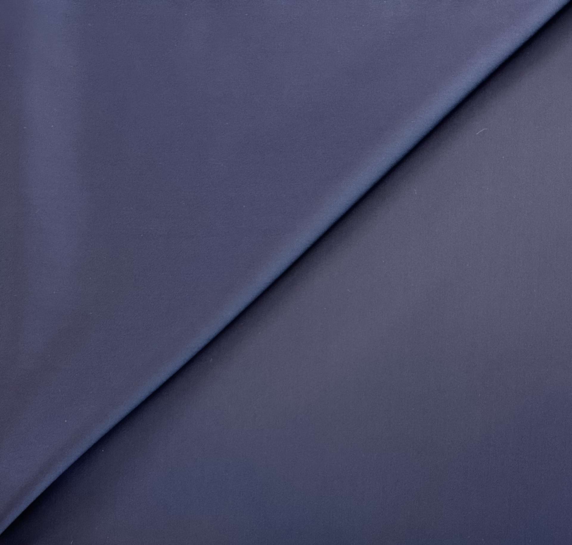 Polyester-Blend Stretch Satin in Navy