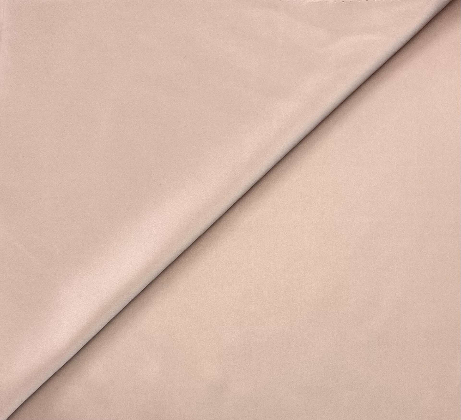 Polyester-Blend Stretch Satin in Nude