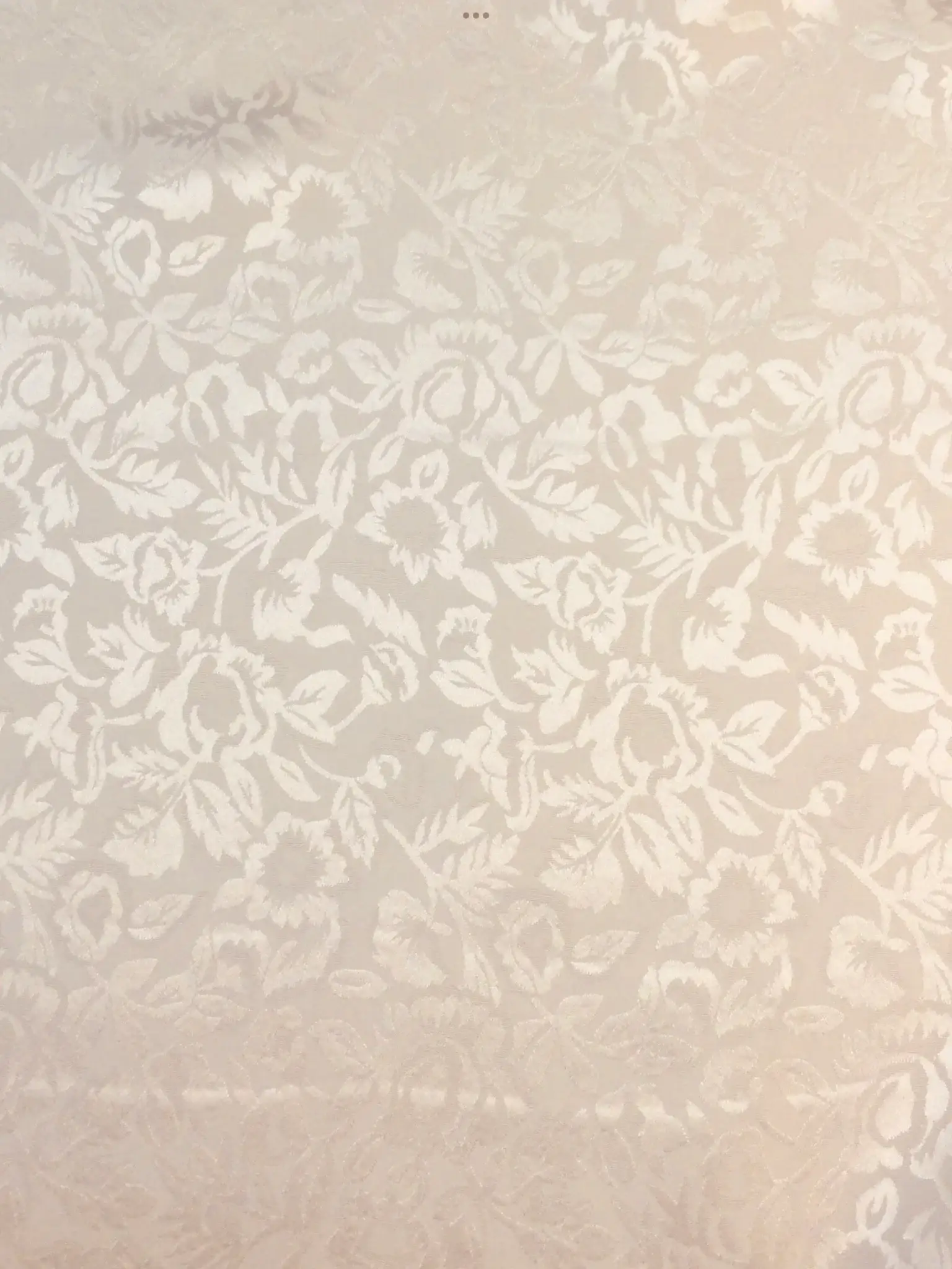 Pure Silk Jacquard Floral Silk White