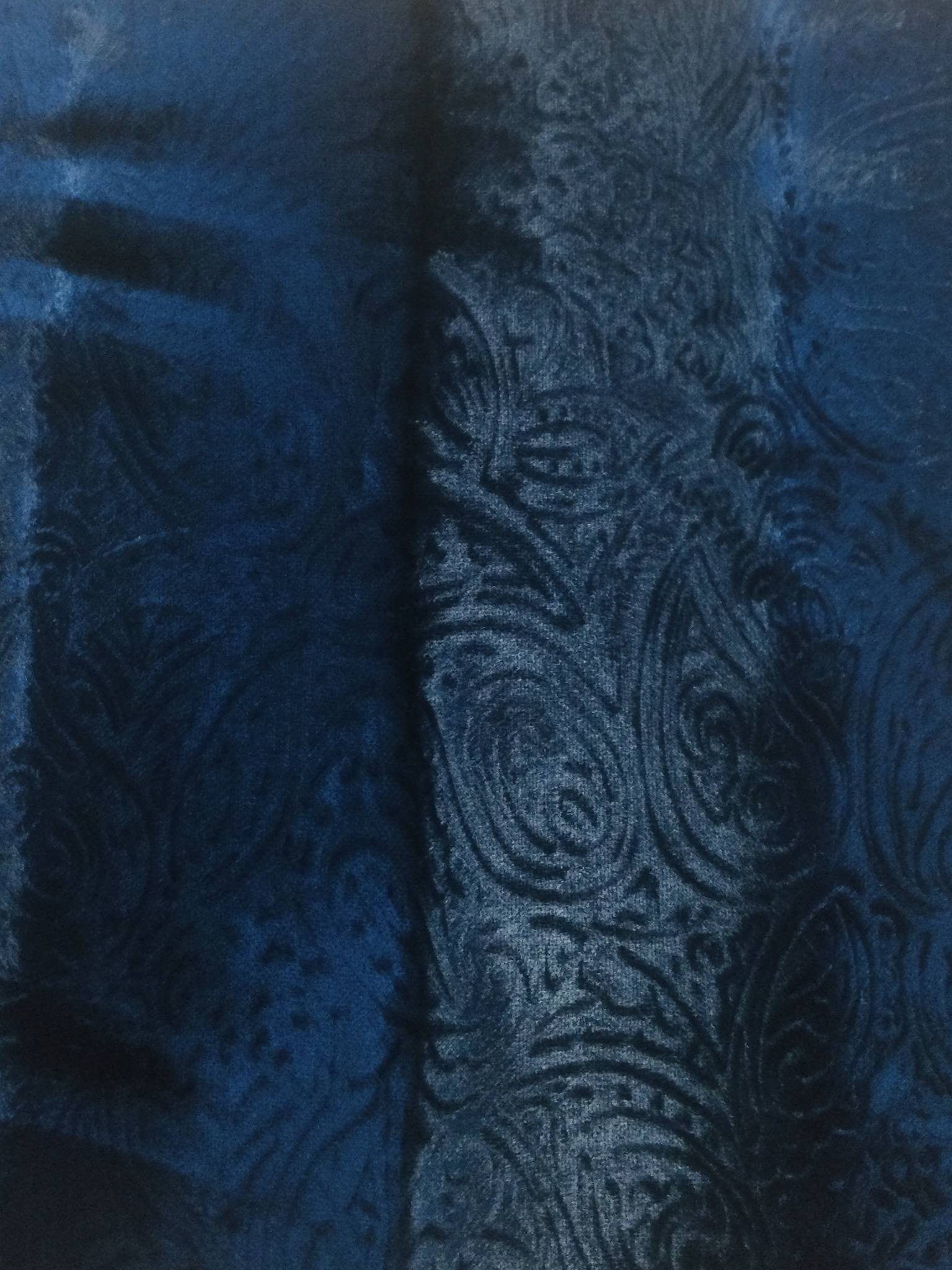 Embossed Rayon Velvet in Lapis