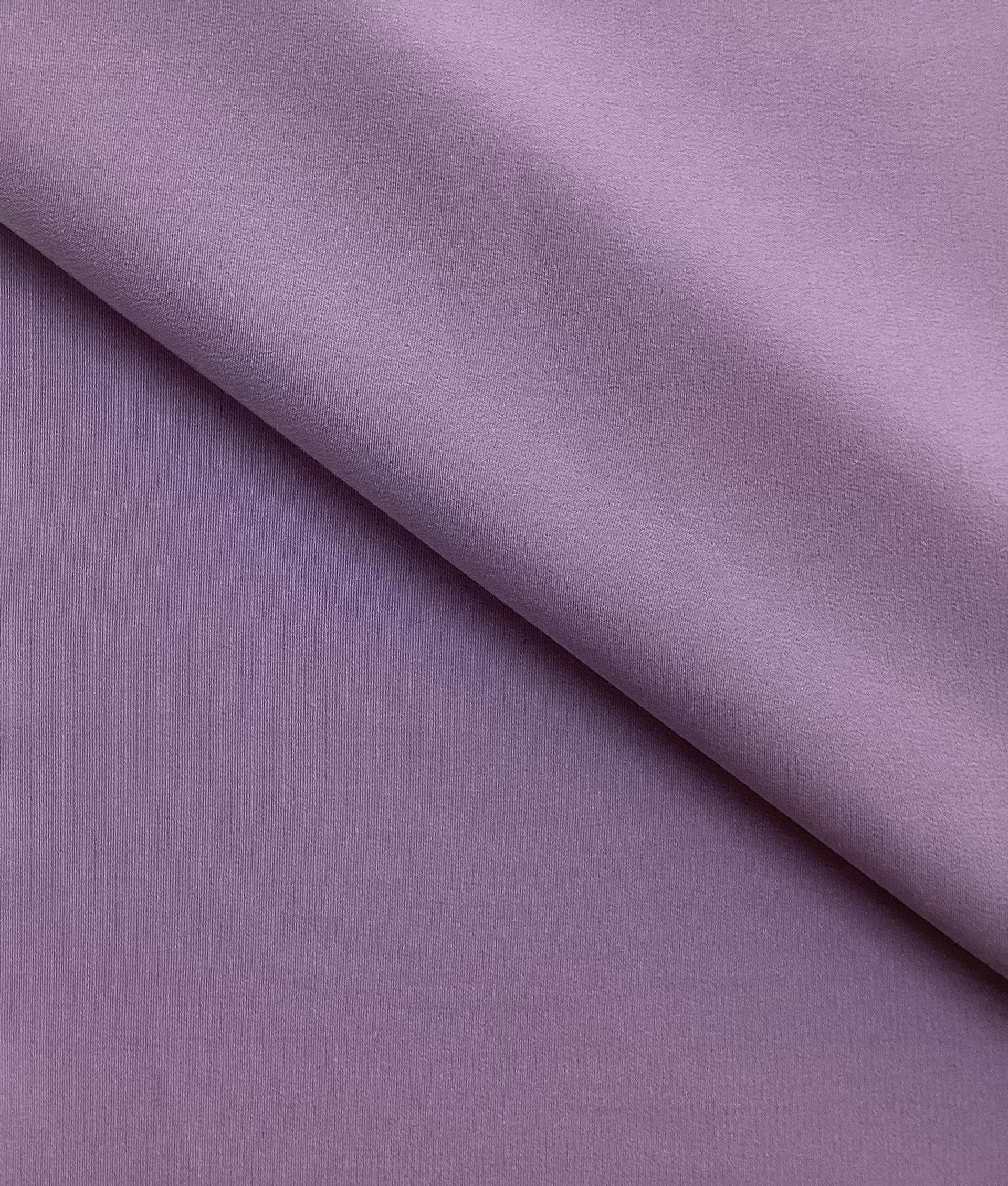 100% Pure Silk Crepe De Chin In Lilac