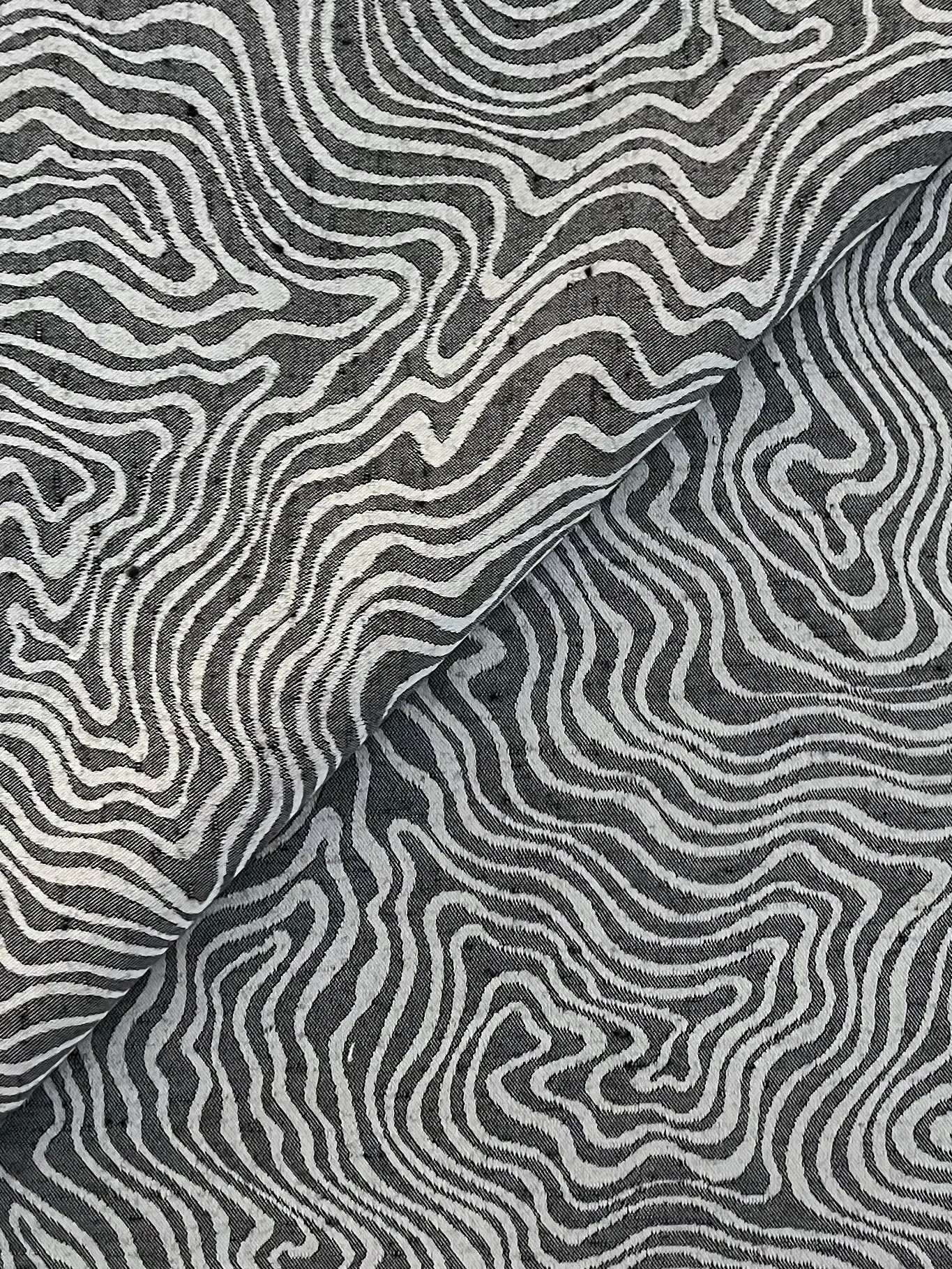 Viscose & Acetate Jacquard in Black