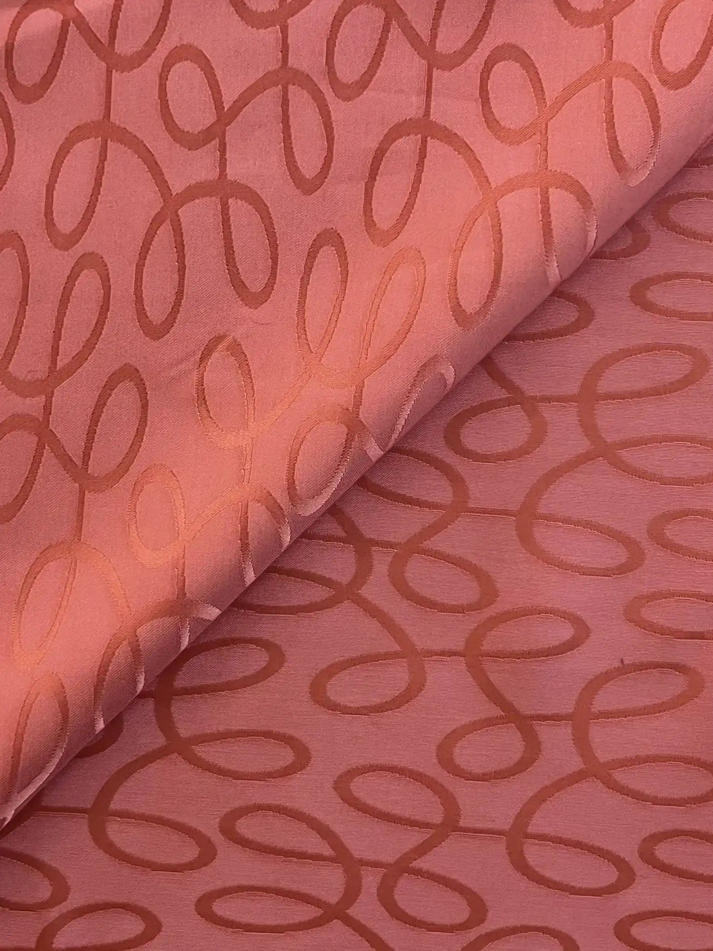 Viscose & Acetate Jacquard in Salmon