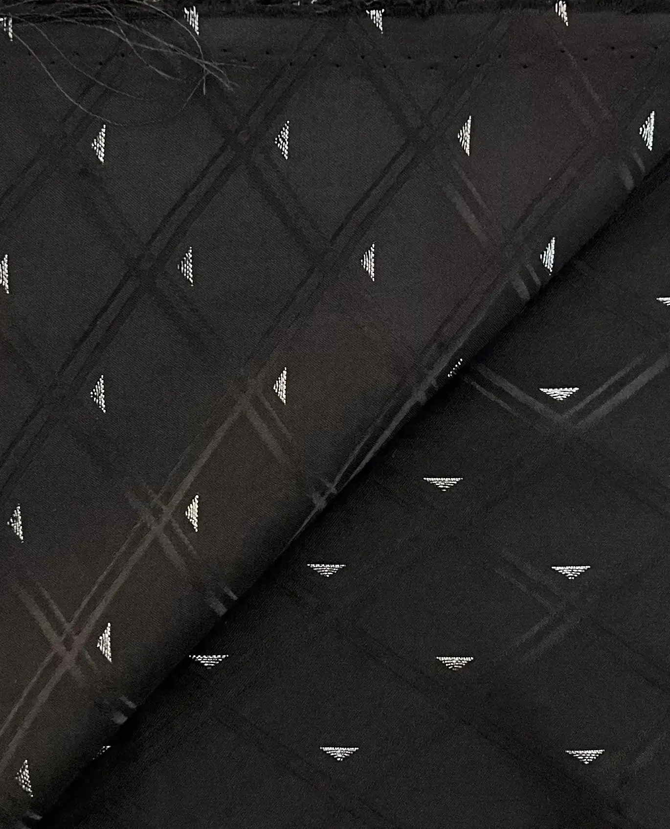 Viscose Diamond Jacquard in Black