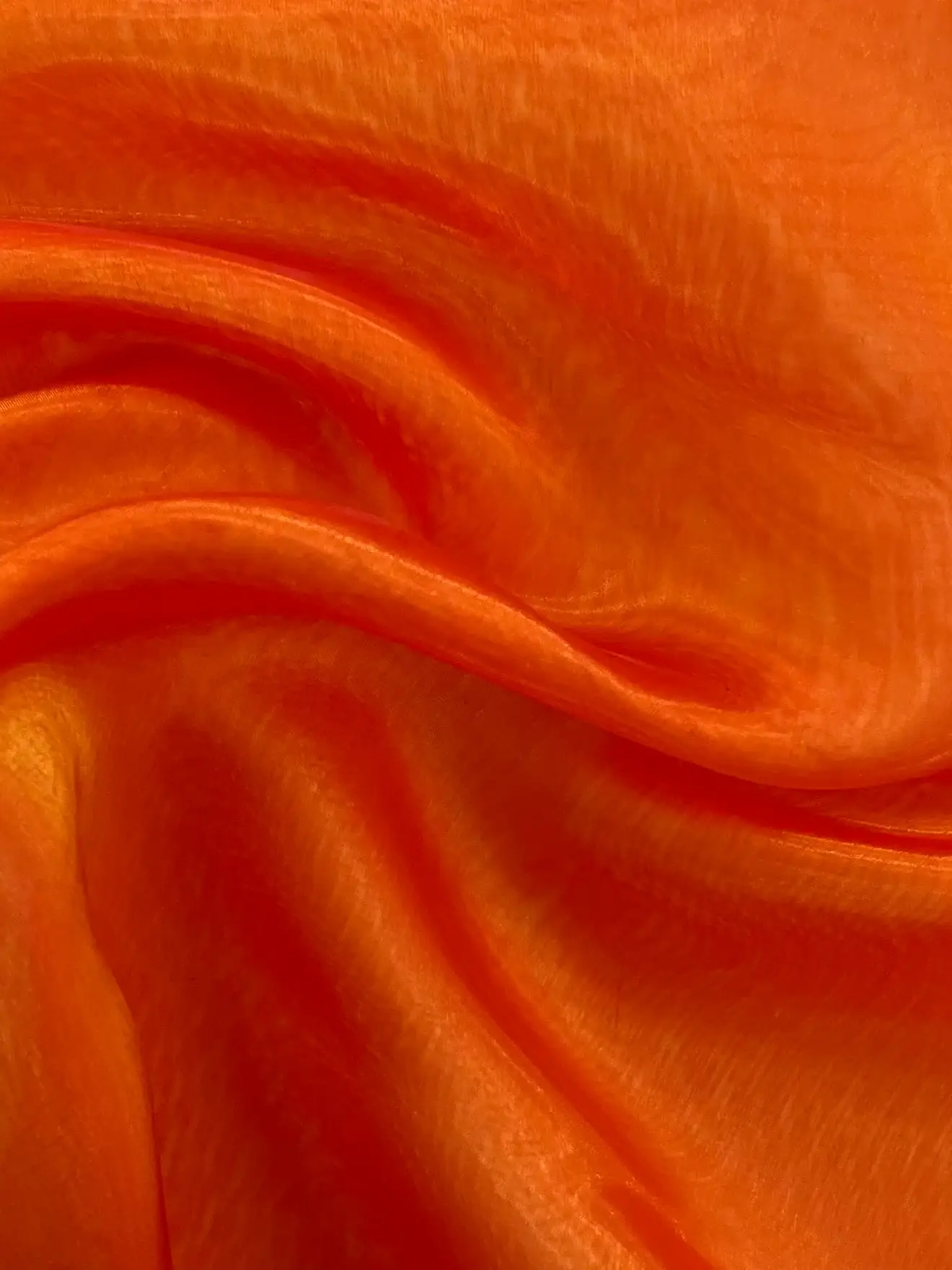 Polyester Extra Fine Iridescent Organza in Red/Orange