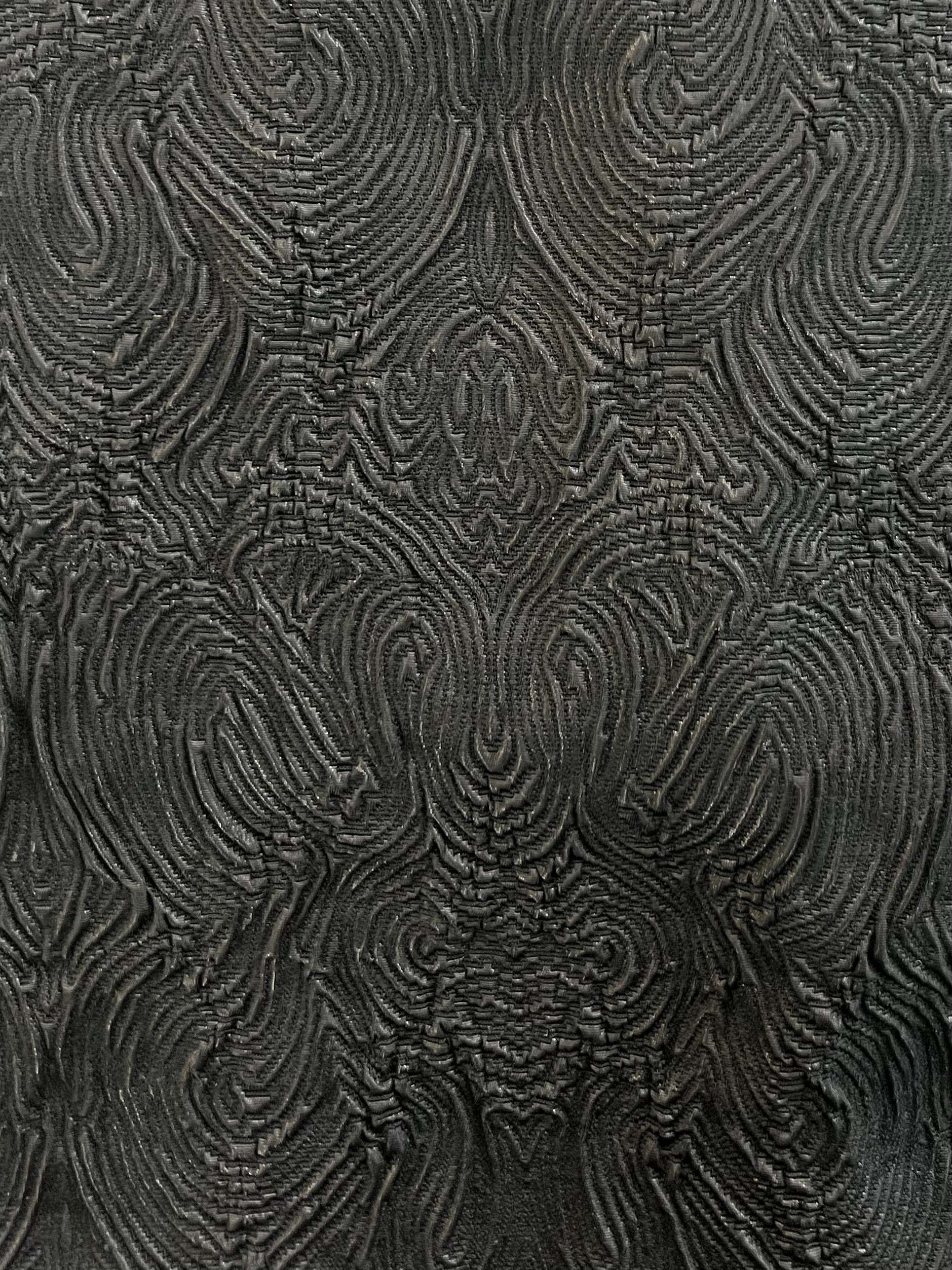 Stretch Cloqué in Matte Lurex Black