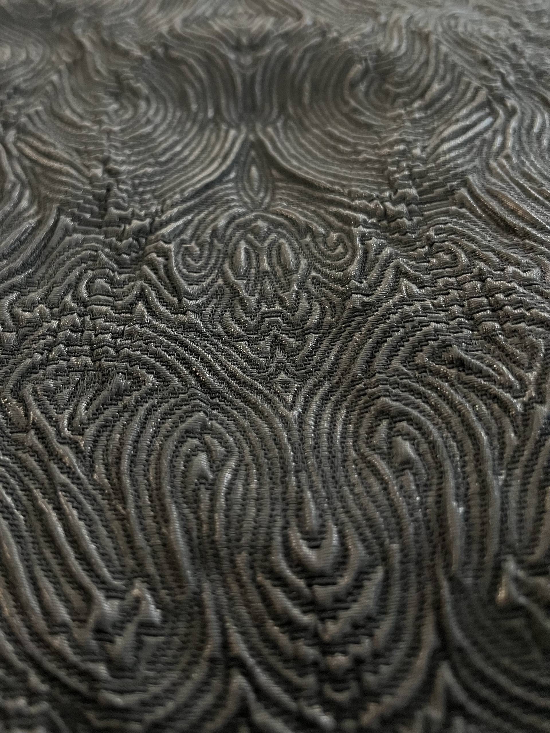 Stretch Cloqué in Matte Lurex Black