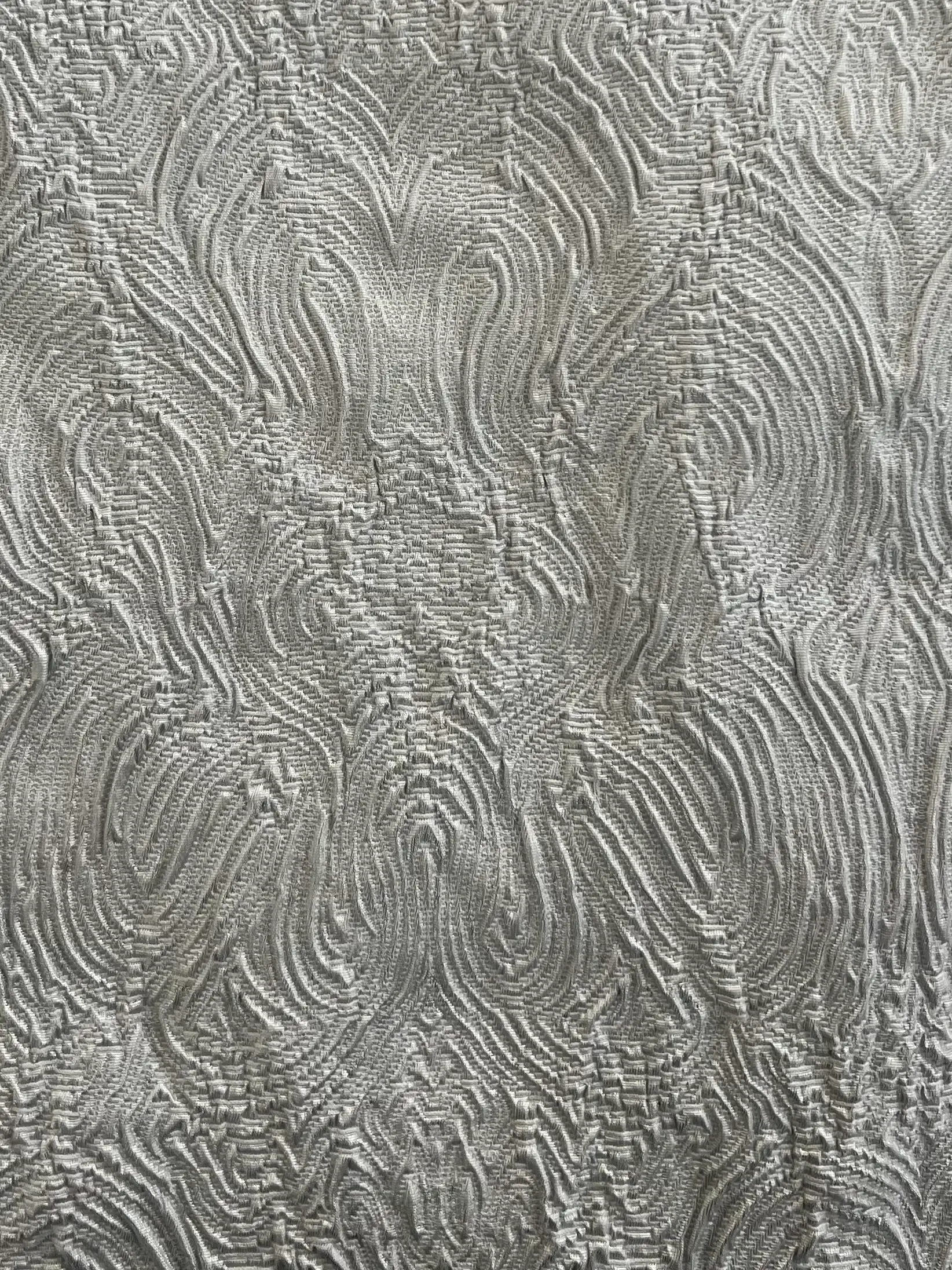 Stretch Cloqué in Lurex Silver