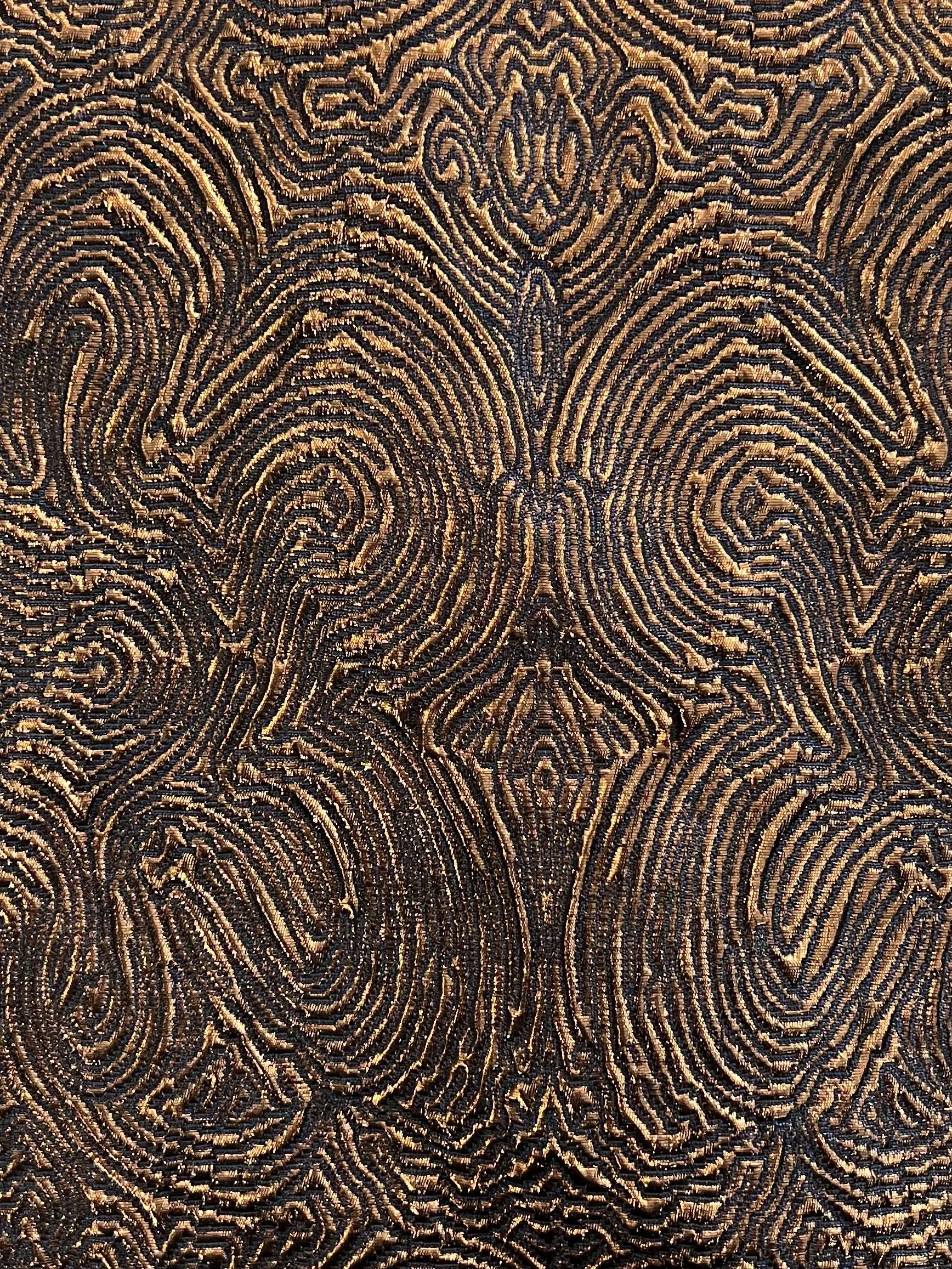 Stretch Cloqué in Lurex Copper