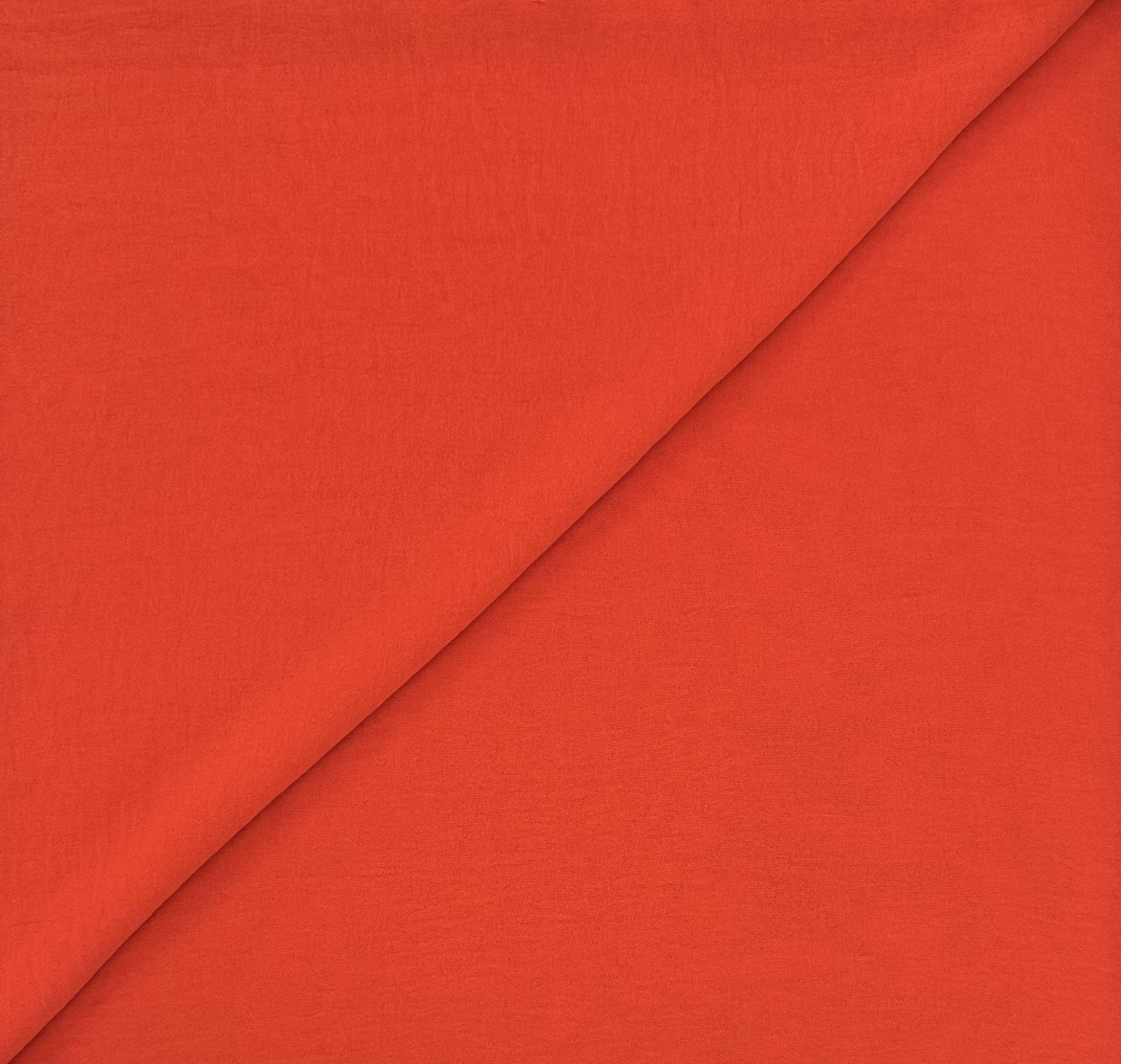 Textured Polyester Georgette in Tomato Red