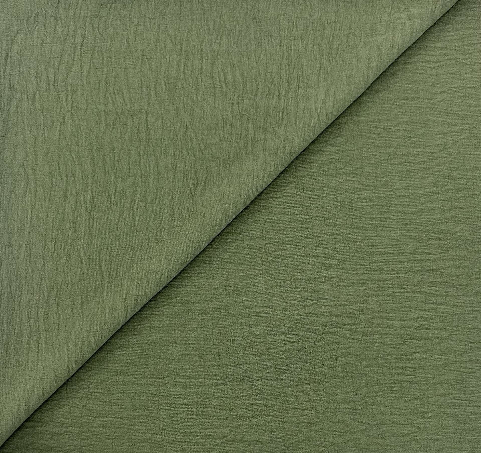 Textured Polyester Georgette in Military Green