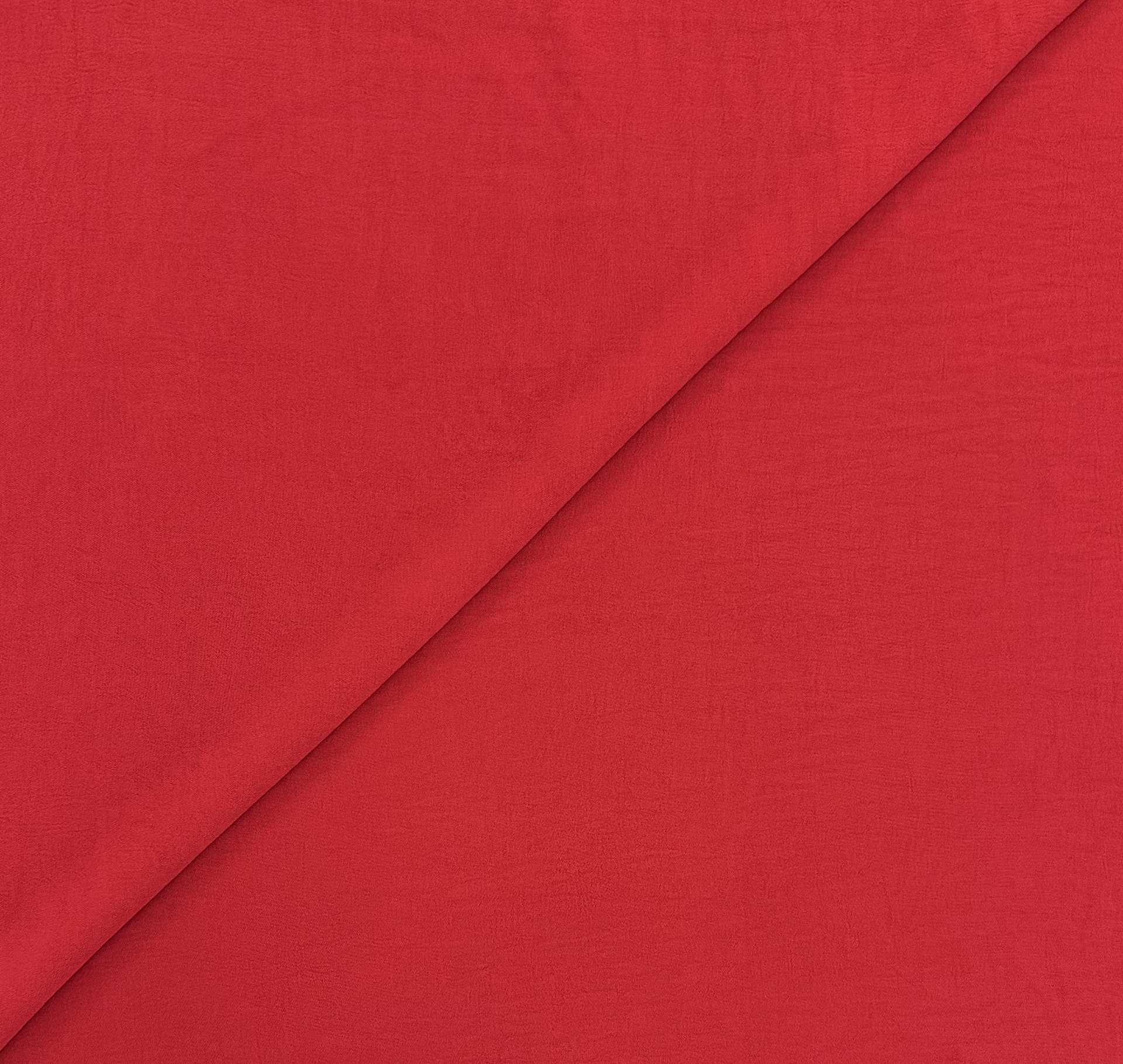 Textured Polyester Georgette in Apple Red