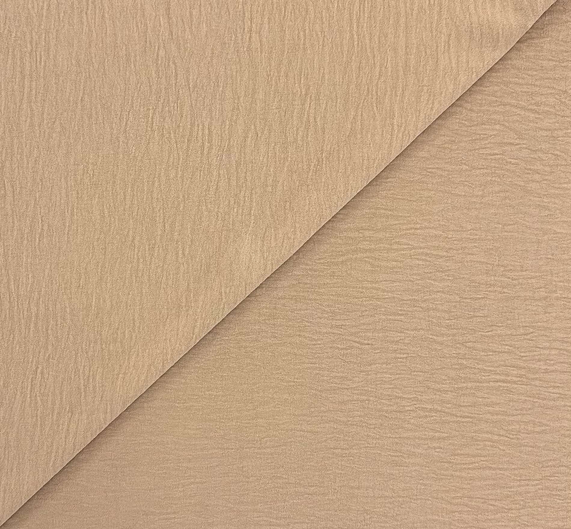 Textured Polyester Georgette in Nude
