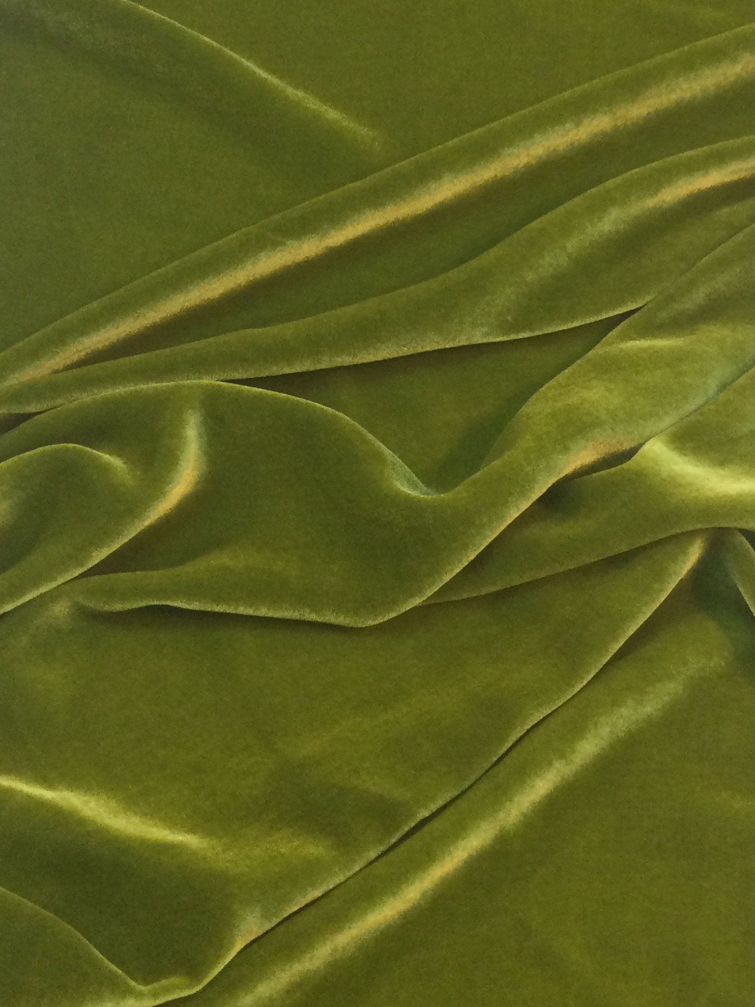 Silk Rayon Velvet in Tourmaline Green