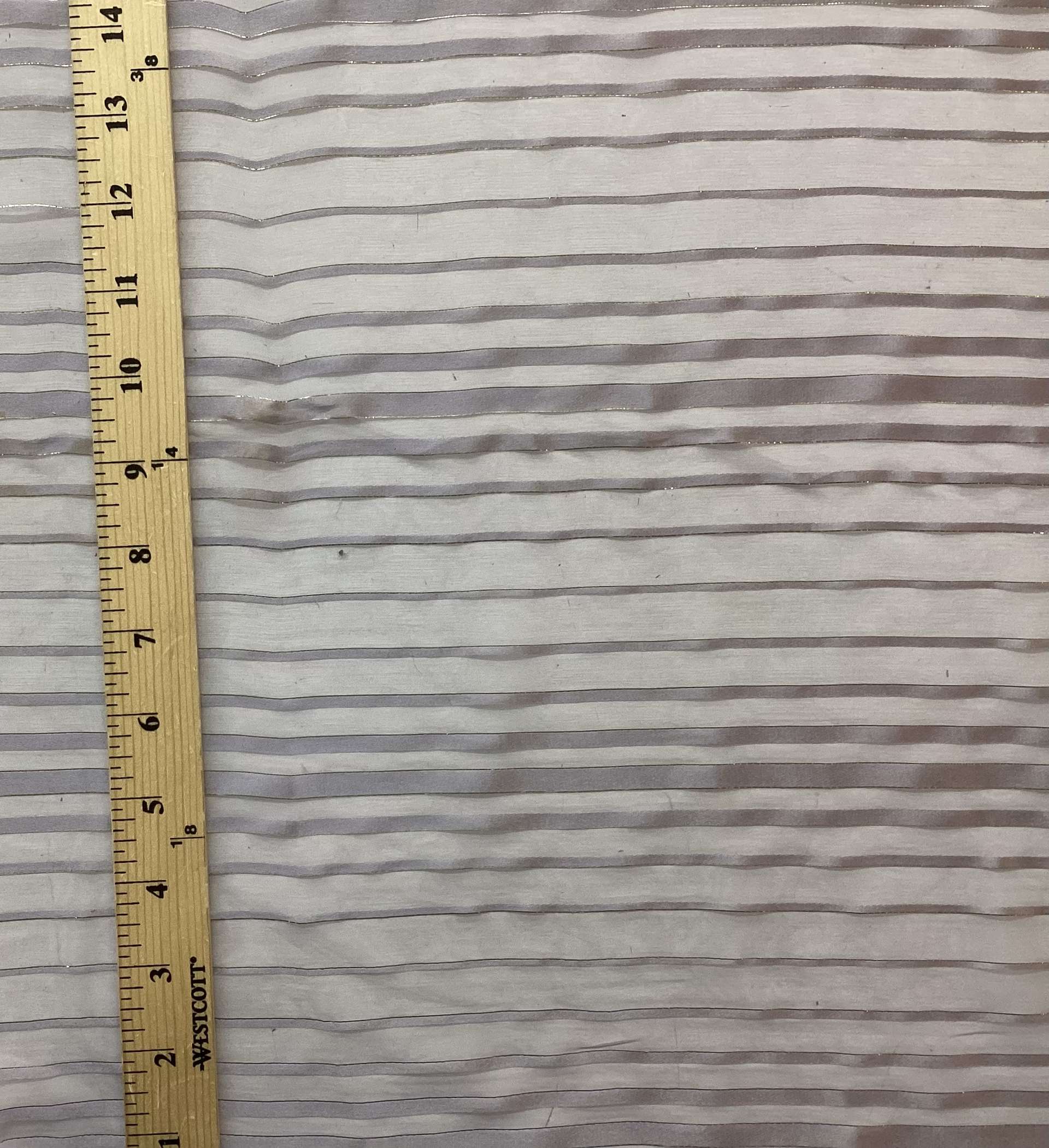Lurex Burnout Stripe Silk Chiffon In Lilac