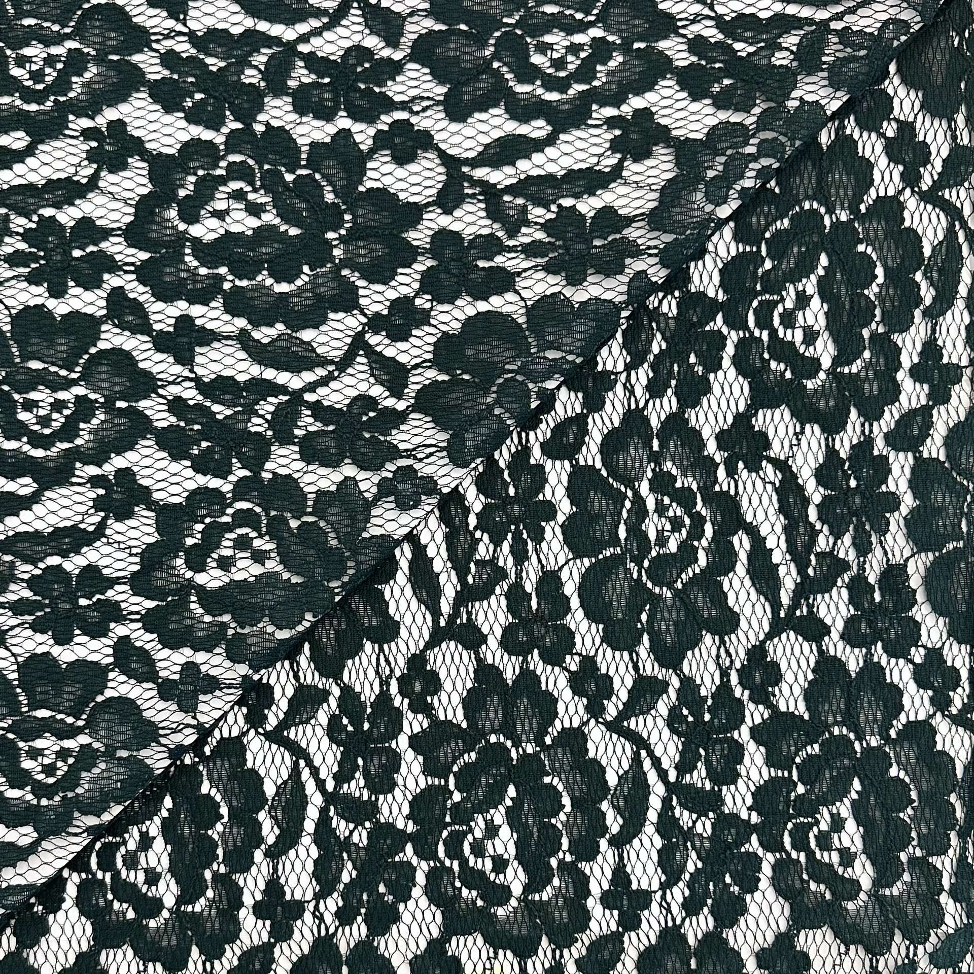 Cotton Blend Lace in Forest Green