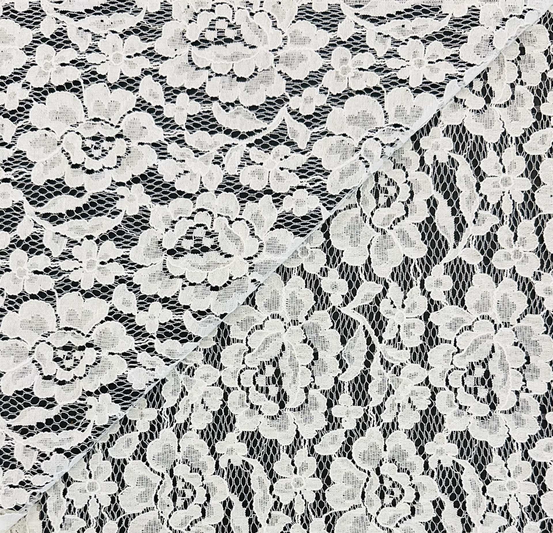 Cotton Blend Lace in White