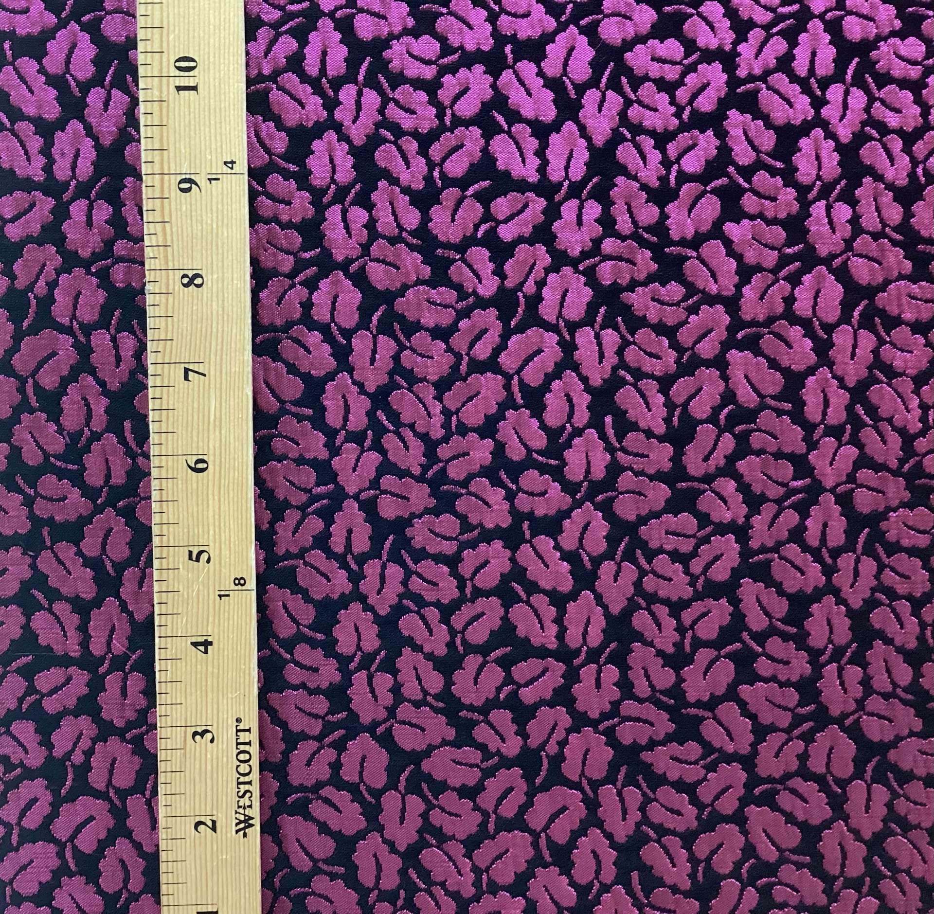 Made In ItalyAcetate & Rayon BrocadeIn Black & Cerise