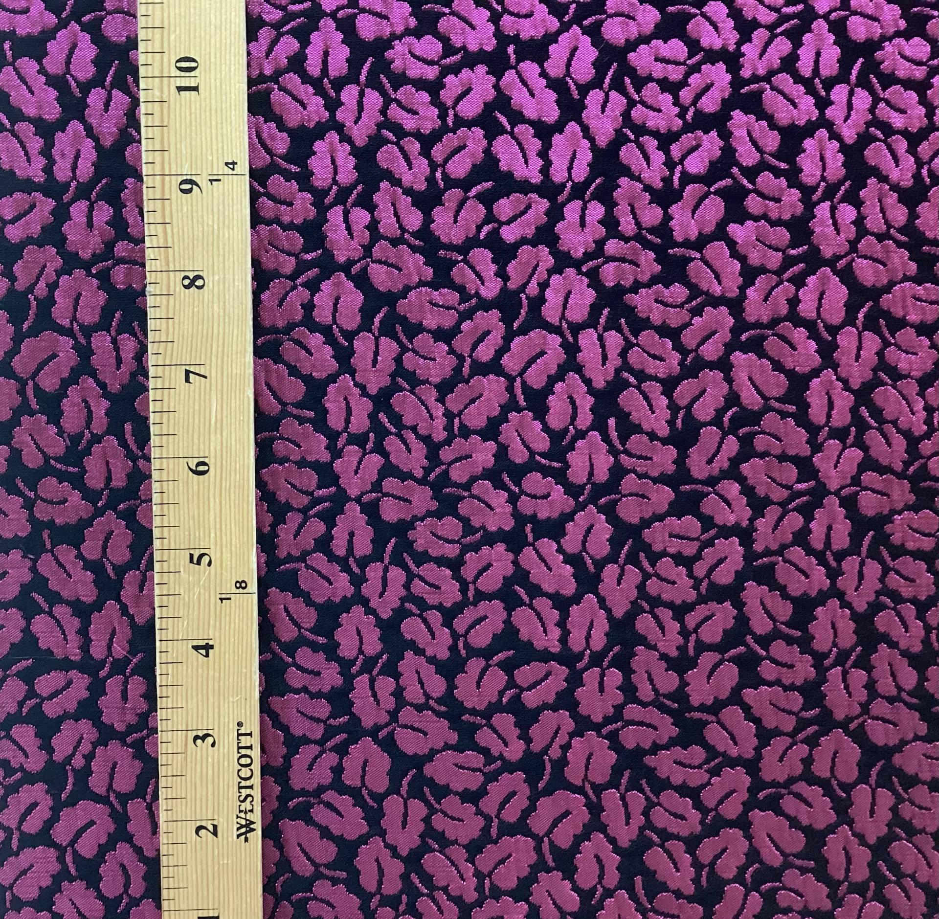 Made In ItalyAcetate & Rayon BrocadeIn Black & Cerise
