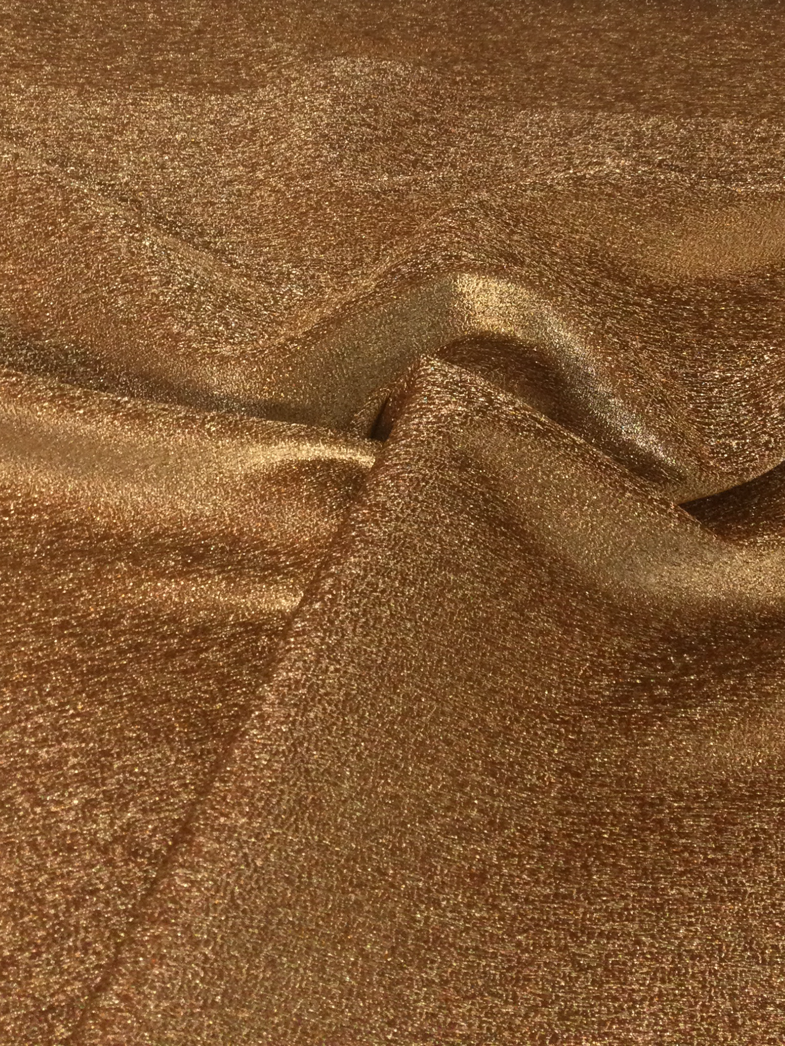 Silk Metallic Glimmer Jacquard Copper/Gold