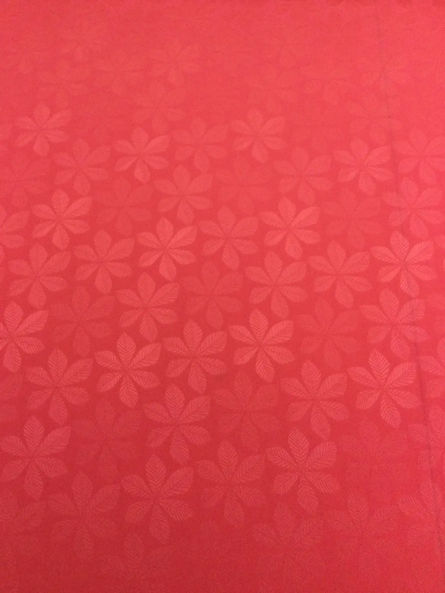 Acetate Viscose Leaf Jacquard in Red