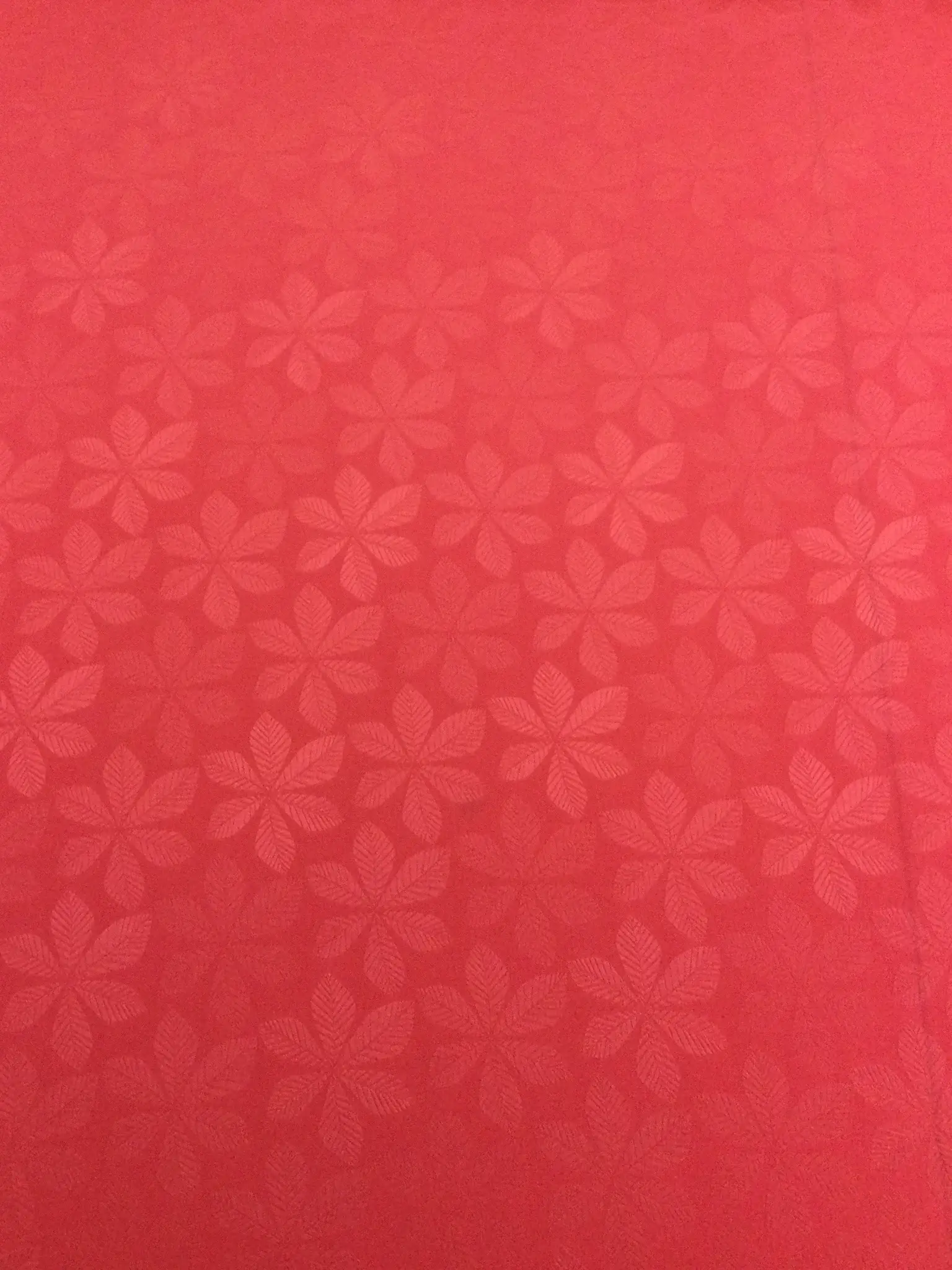Acetate Viscose Leaf Jacquard in Red