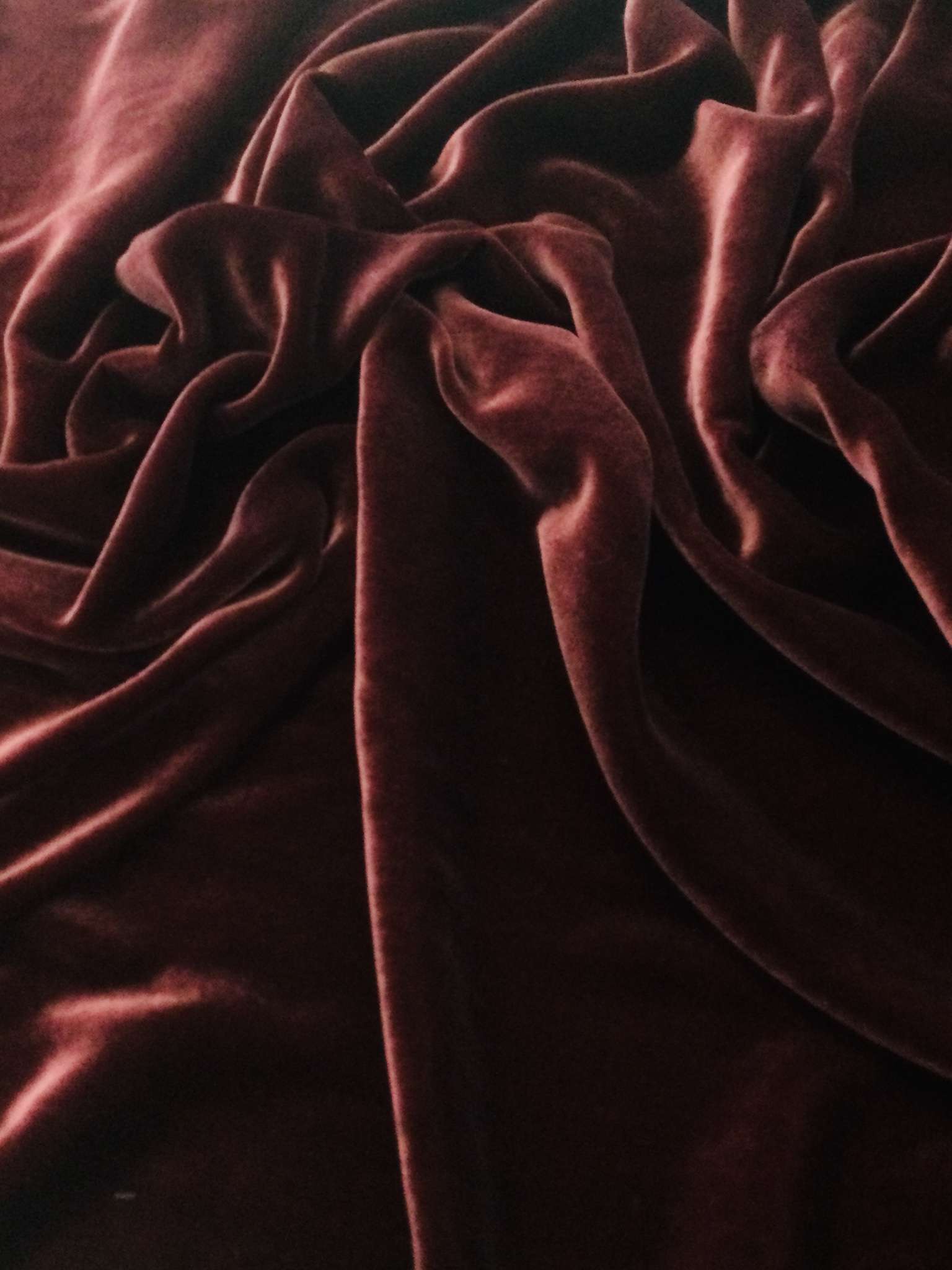 Silk and Rayon Velvet in Burgundy